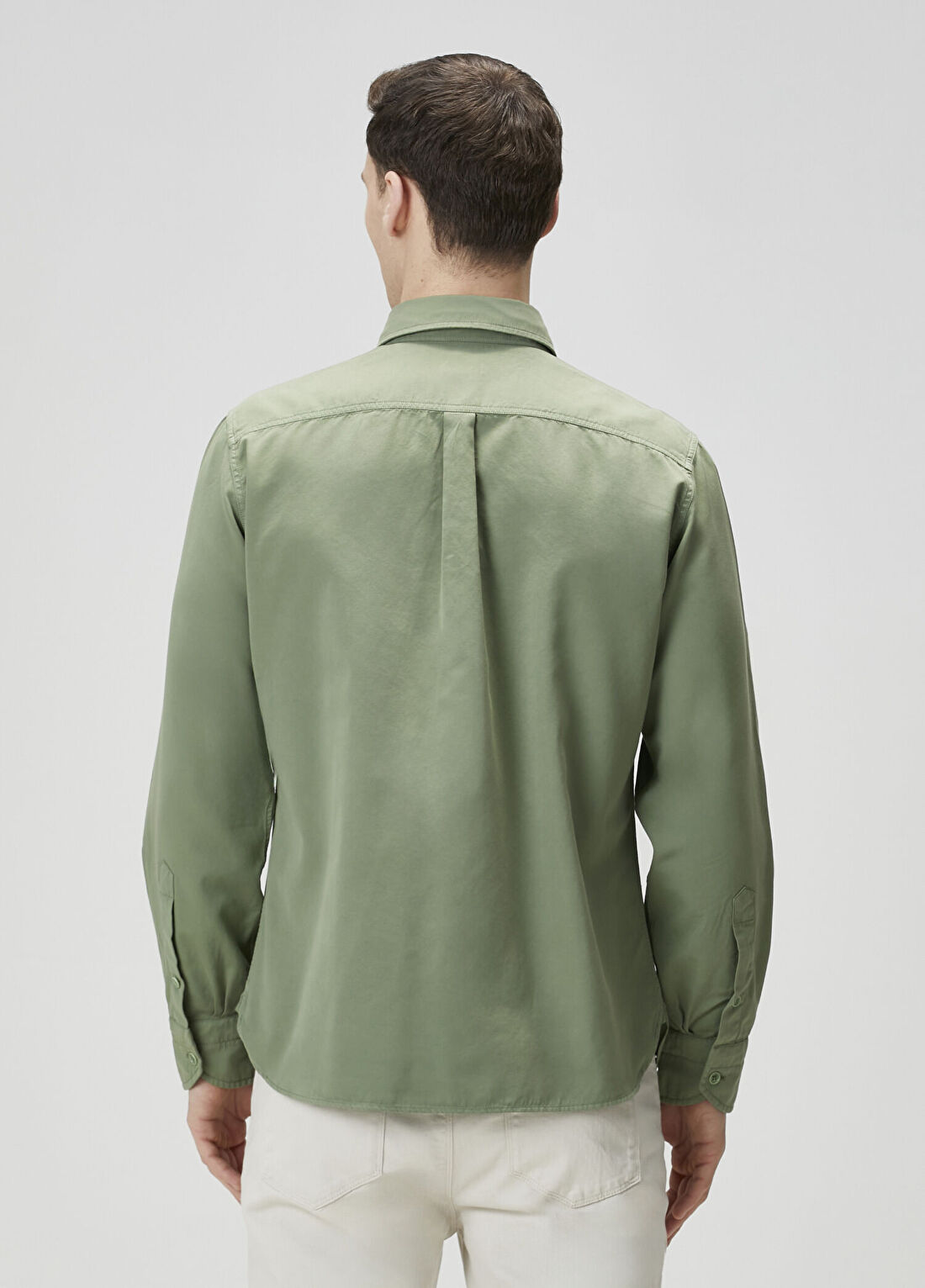 Tom Ford Military Fit Yeşil Gömlek görsel 4