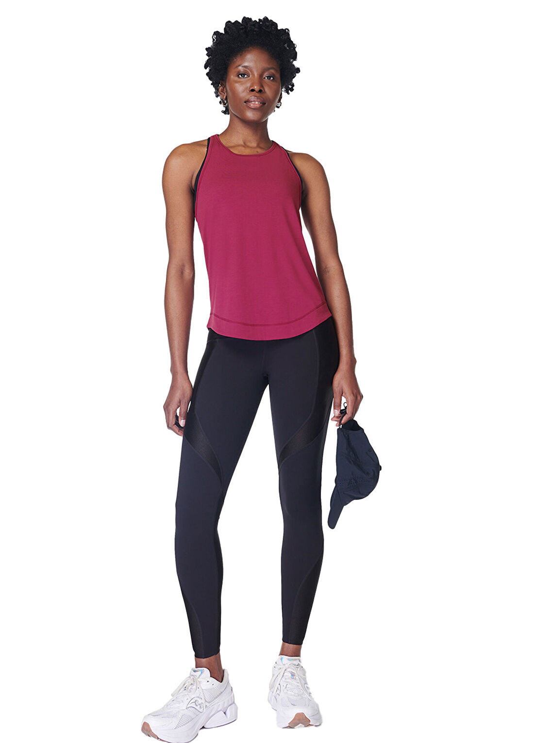 Sweaty Betty Breathe Easy Run Kırmızı Koşu Tank Top Kadın Spor Atlet görsel 3