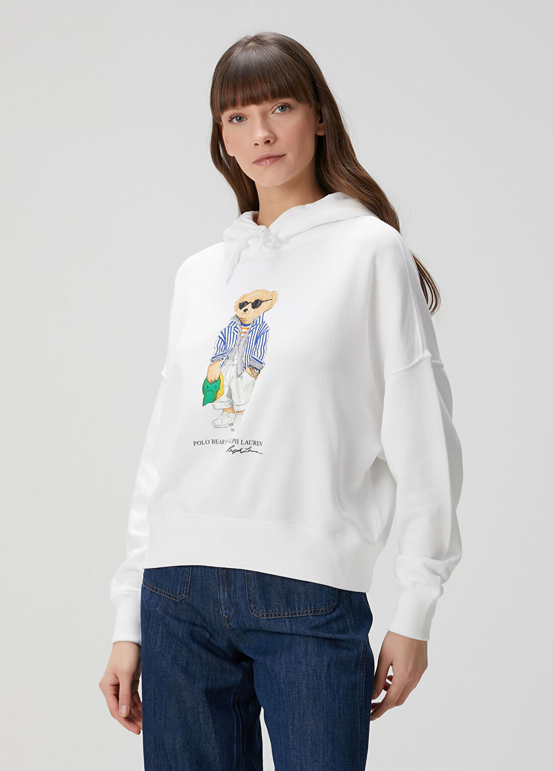 Polo Ralph Lauren Beyaz Kapüşonlu Sweatshirt görsel 3
