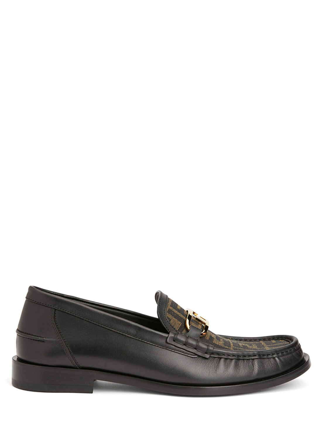 Fendi Siyah Kahverengi Erkek Loafer