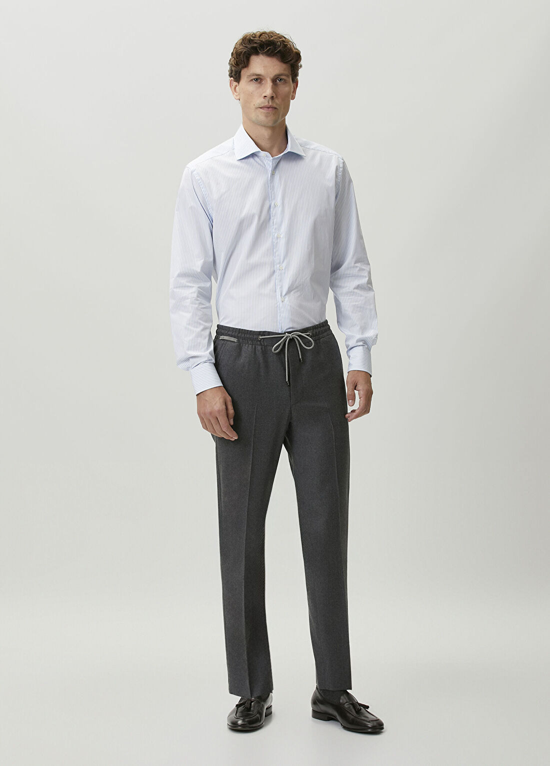 Corneliani Gri Yün Pantolon