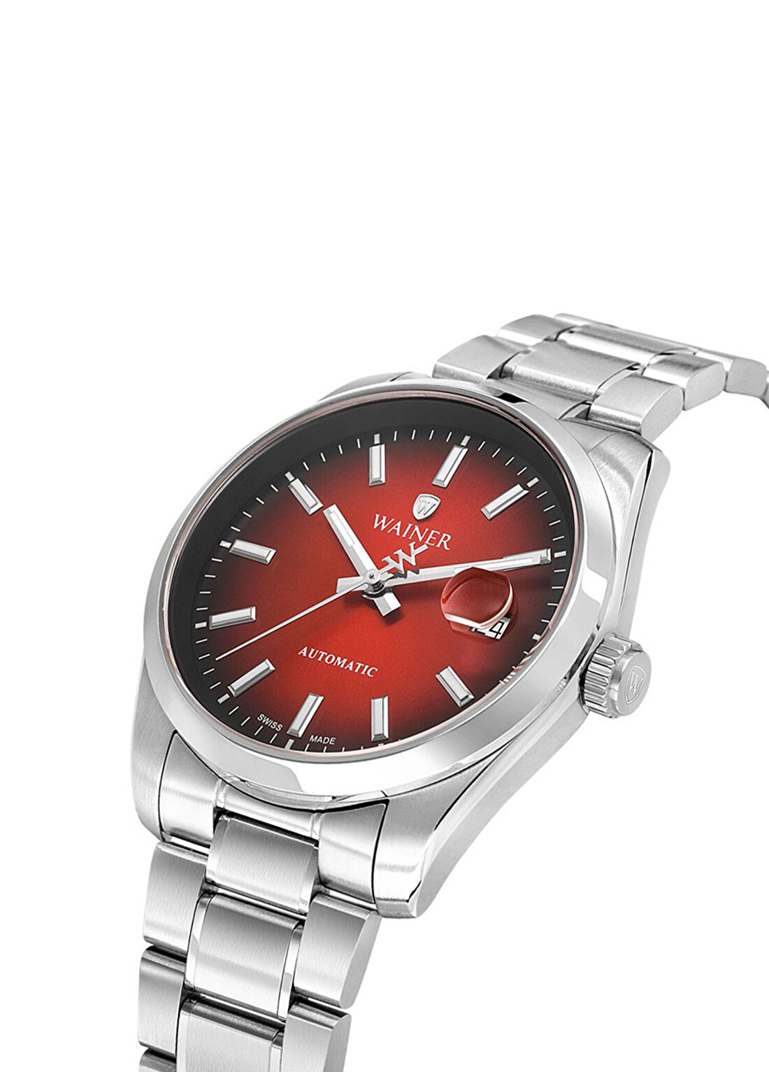 Wainer WA.25600-B Gümüş Metal Erkek Kol Saati görsel 4