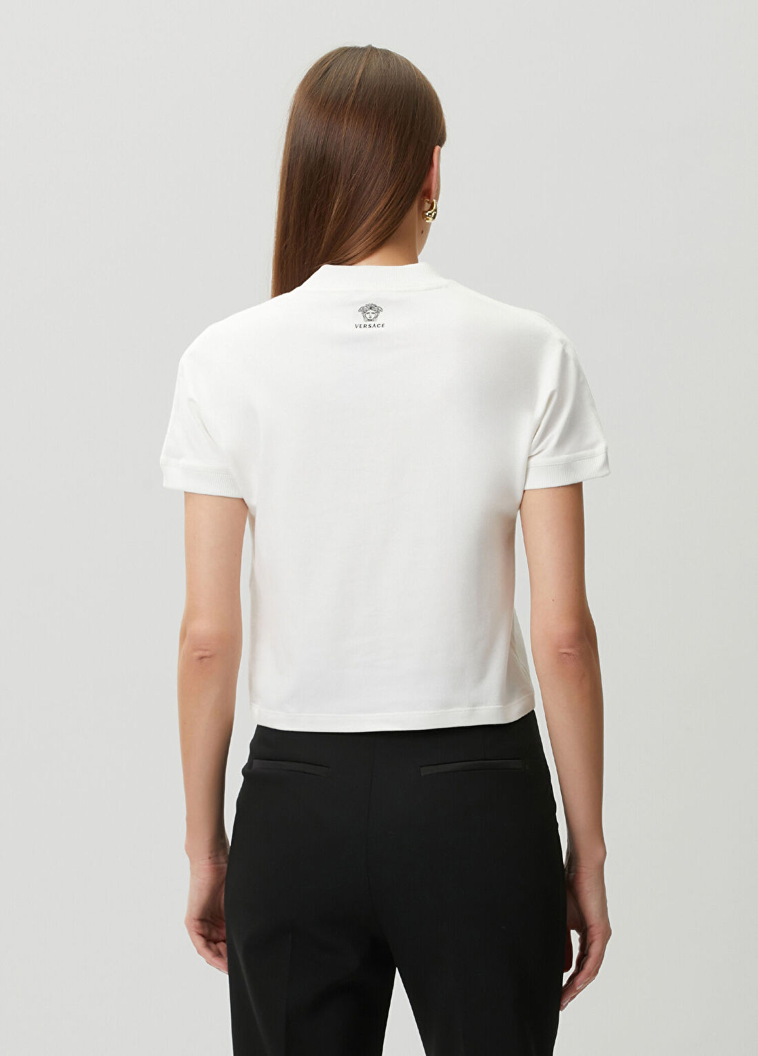 Versace Beyaz Jersey T-shirt görsel 4