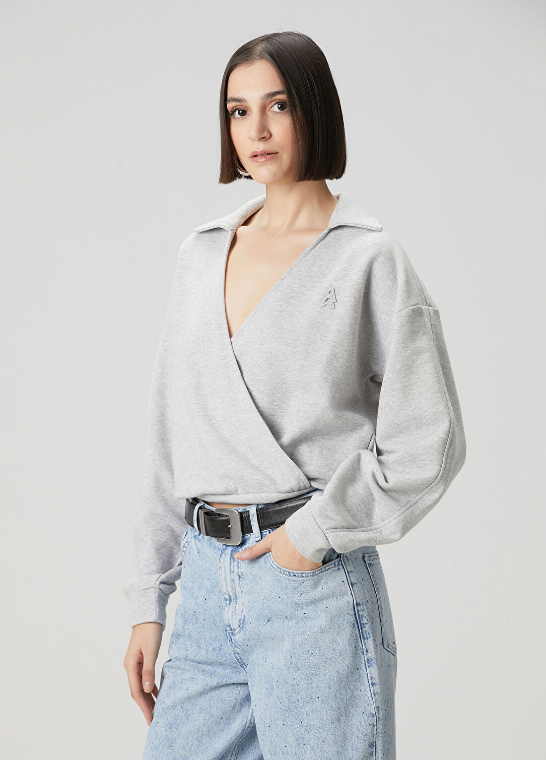 Academia Gri Melanj Anvelop Sweatshirt