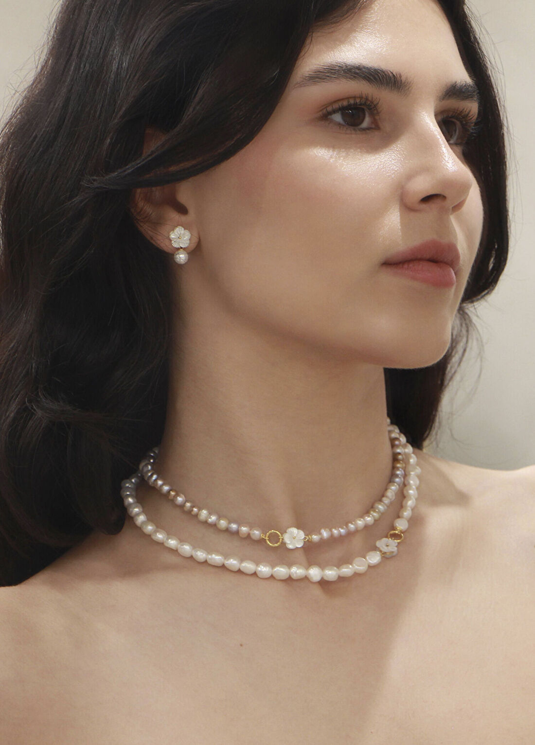 Alegoria Jewellery Cleito 925 Ayar Gümüş 24 Ayar Altın Kaplama Kadın İnci Kolye görsel 2