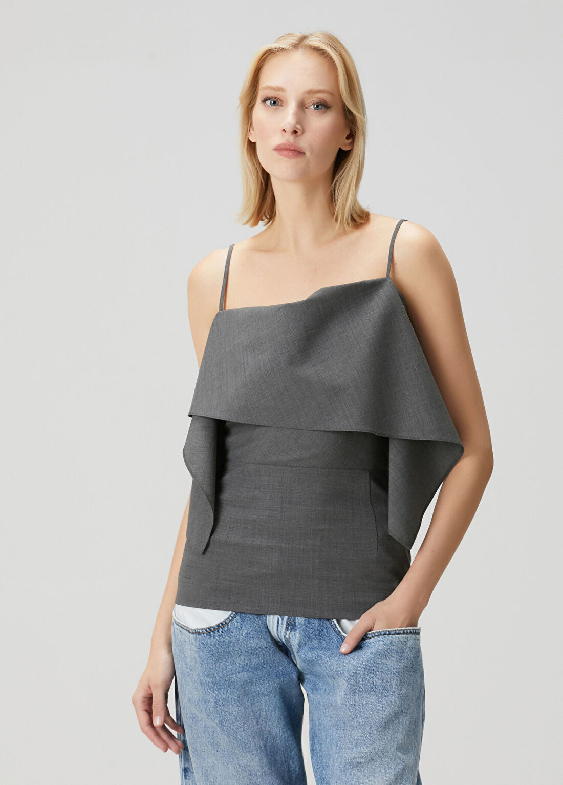 MM6 Maison Margiela Gri Bluz görsel 3