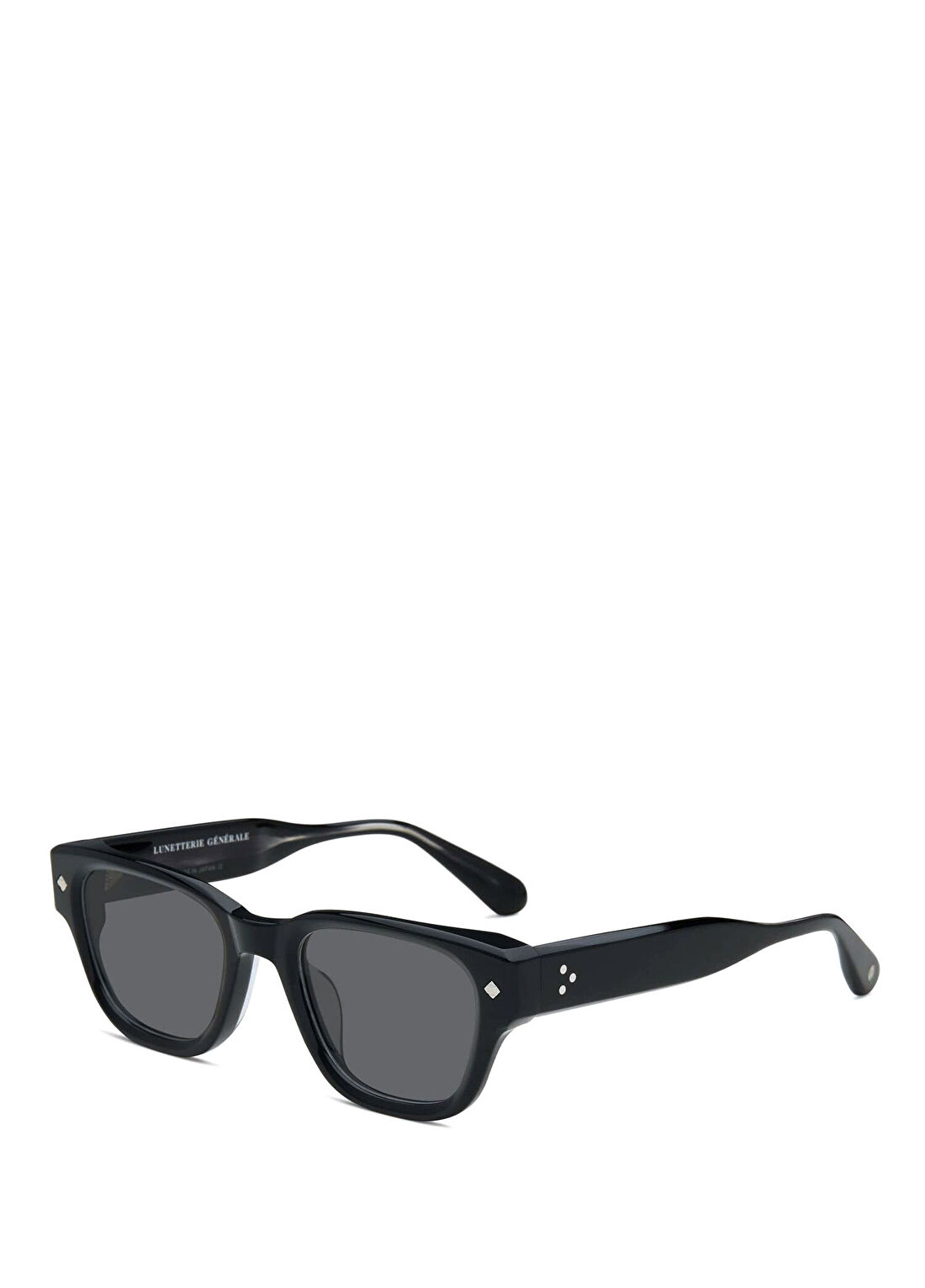 LUNETTERIE GENERALE Minuit Moins Une Black & Smoke Siyah Asetat Unisex Güneş Gözlüğü görsel 2