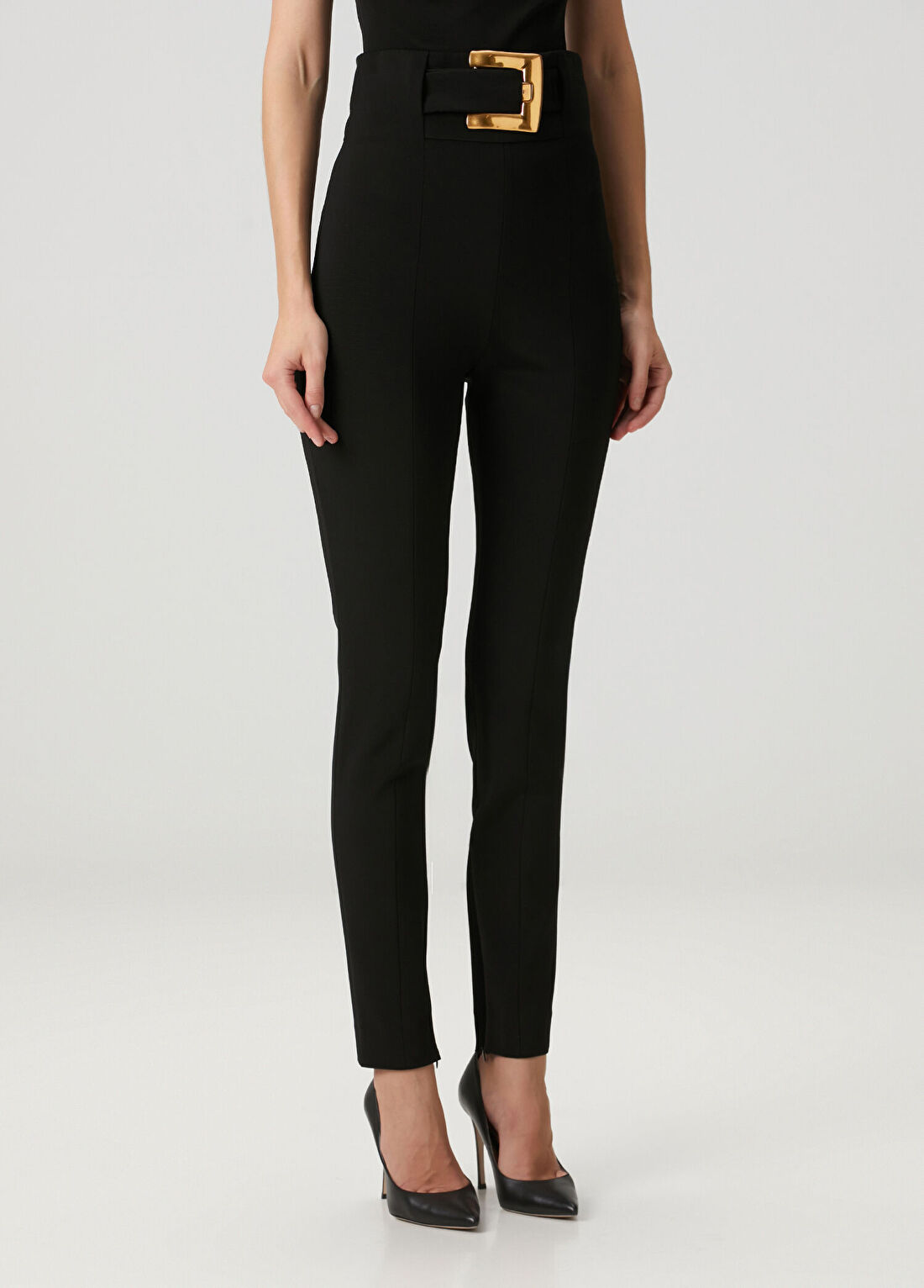Balmain Siyah Kemerli Pantolon görsel 3