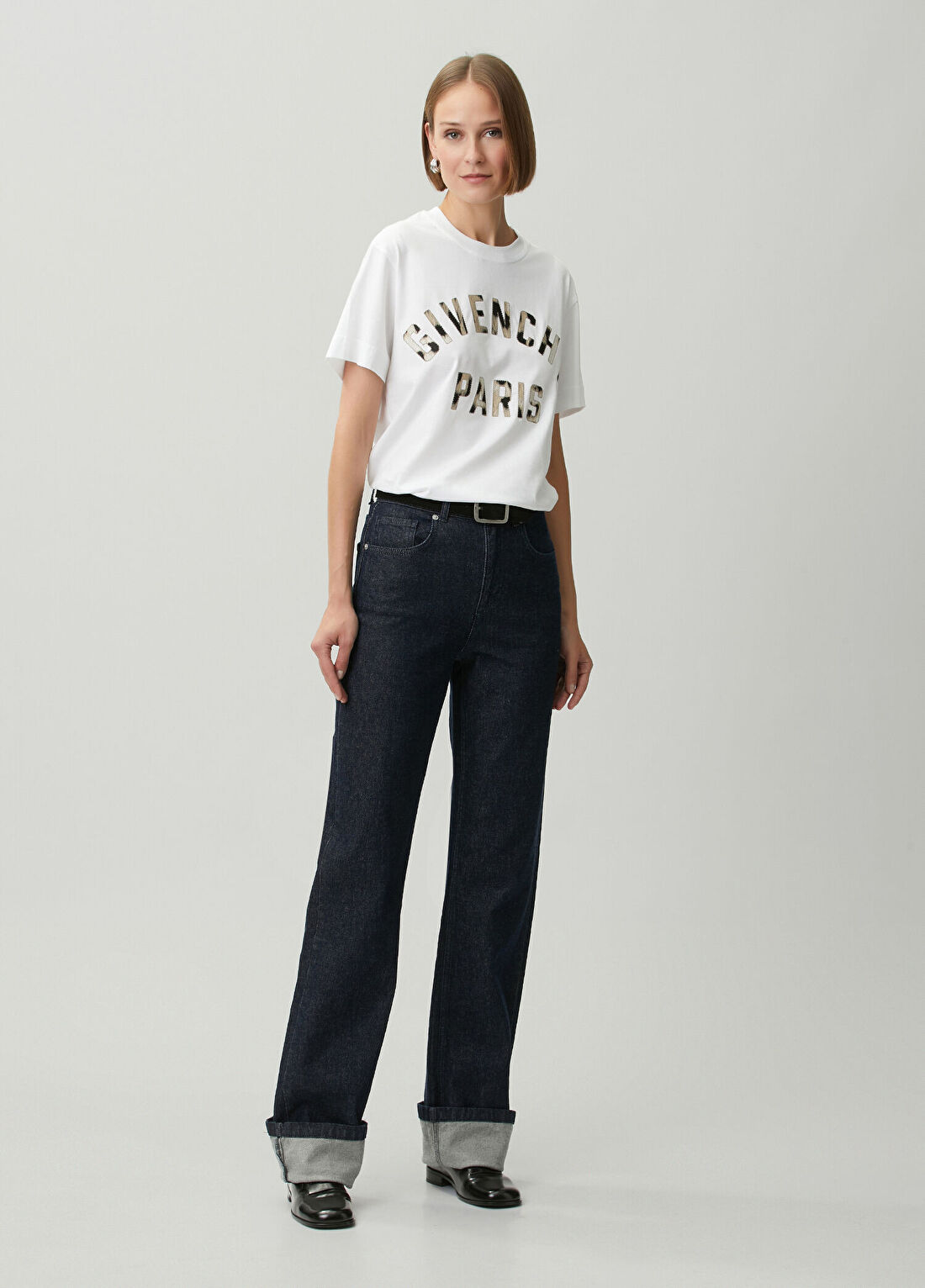 Givenchy Beyaz Leoparlı Logolu T-shirt görsel 2