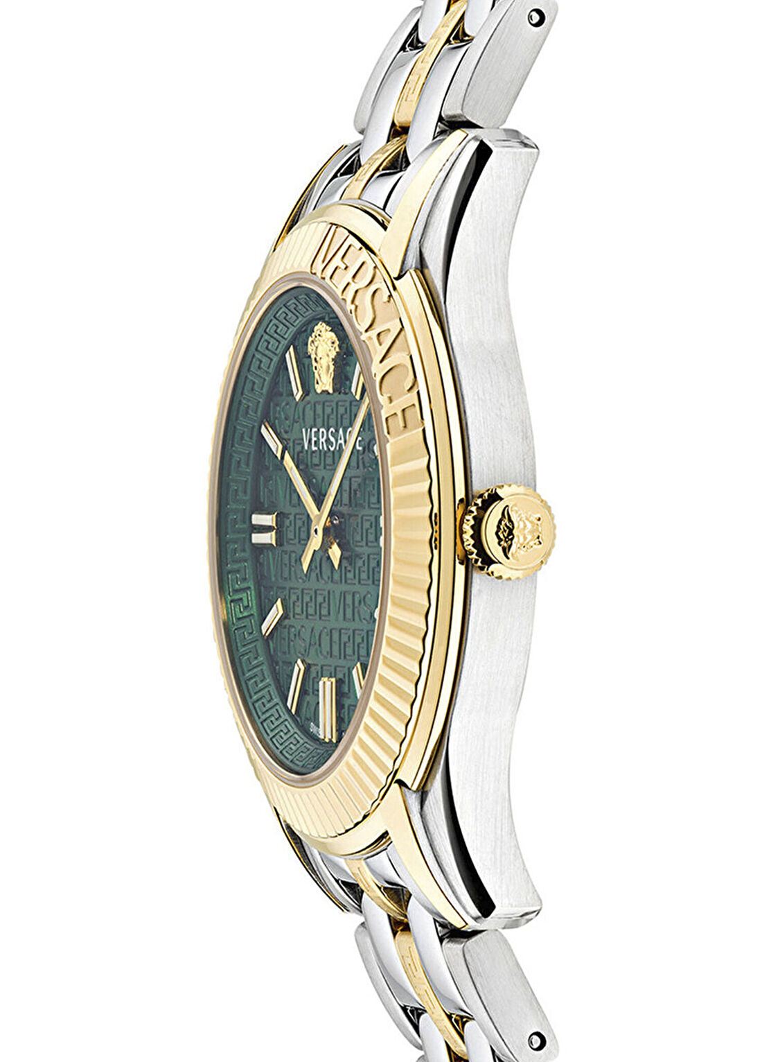 Versace VRSCVE6C00423 Greca Time Lady Altın Rengi Metalik Gri Kadın Kol Saati görsel 2