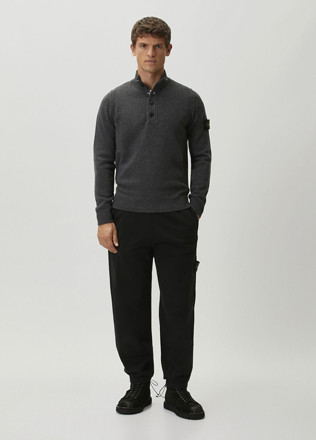 Stone Island Buck Gri Mont