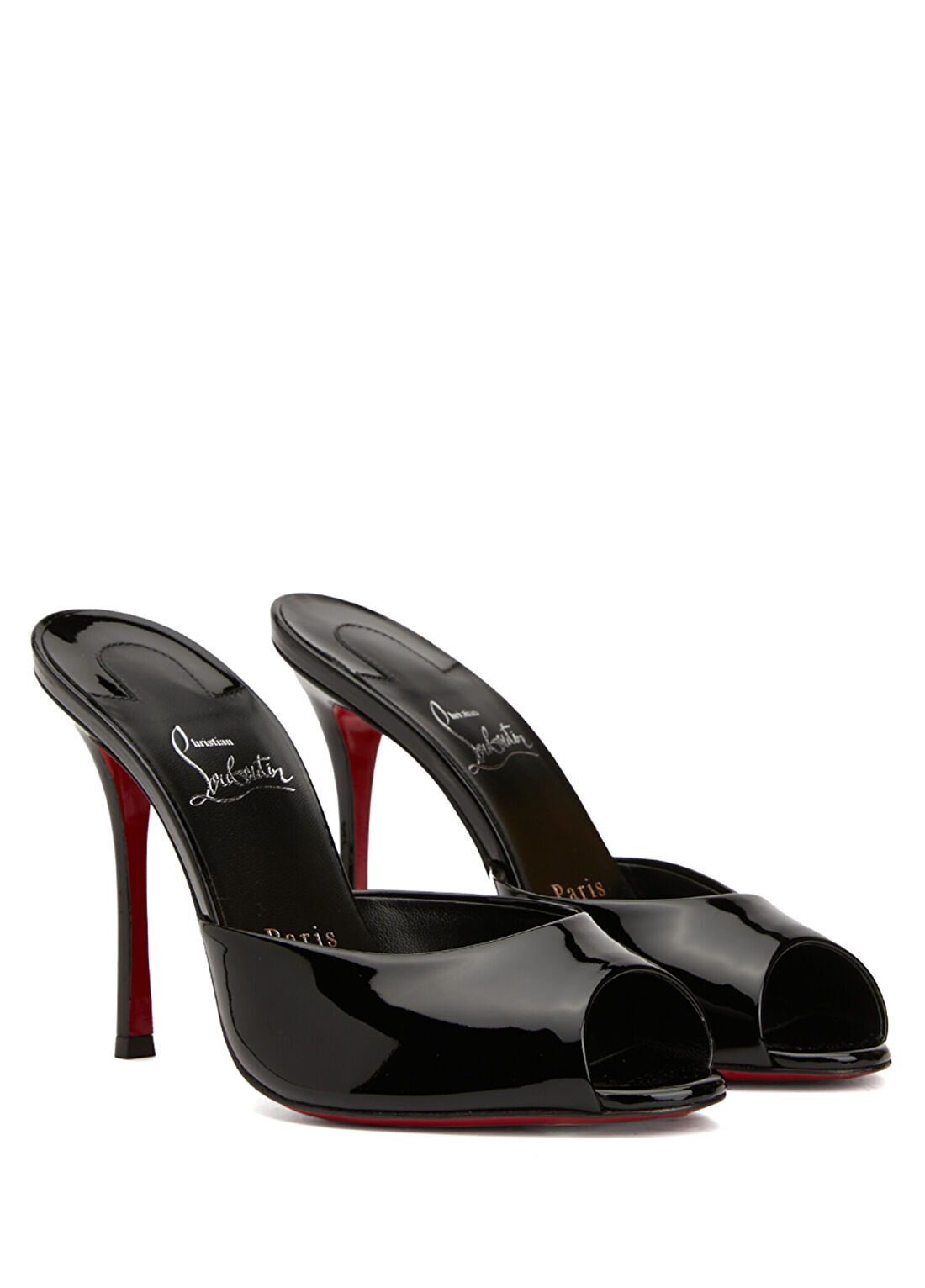 Christian Louboutin Siyah Kadın Deri Terlik görsel 2