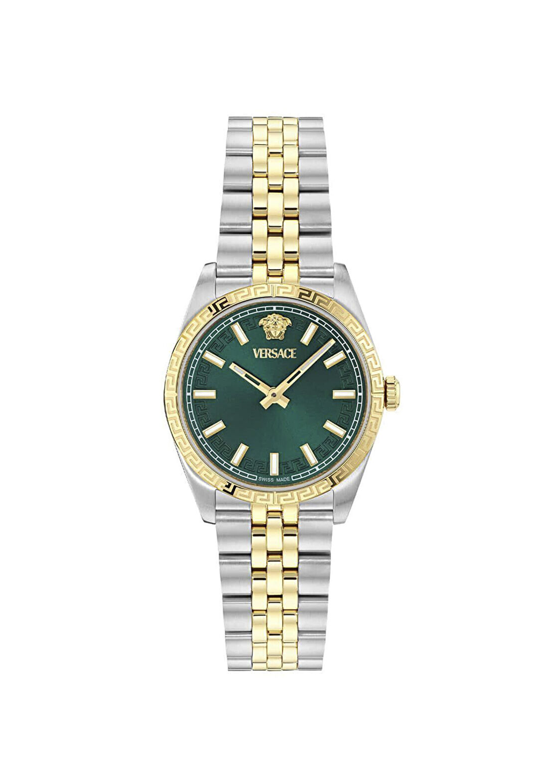 Versace VRSCVE5K00826 Millenyum Lady Altın Rengi Metalik Gri Çelik Kadın Kol Saati
