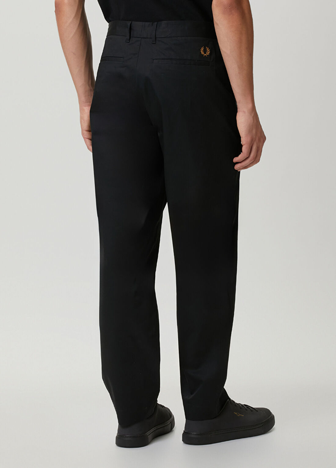 Fred Perry Slim Fit Siyah Twill Pantolon görsel 3