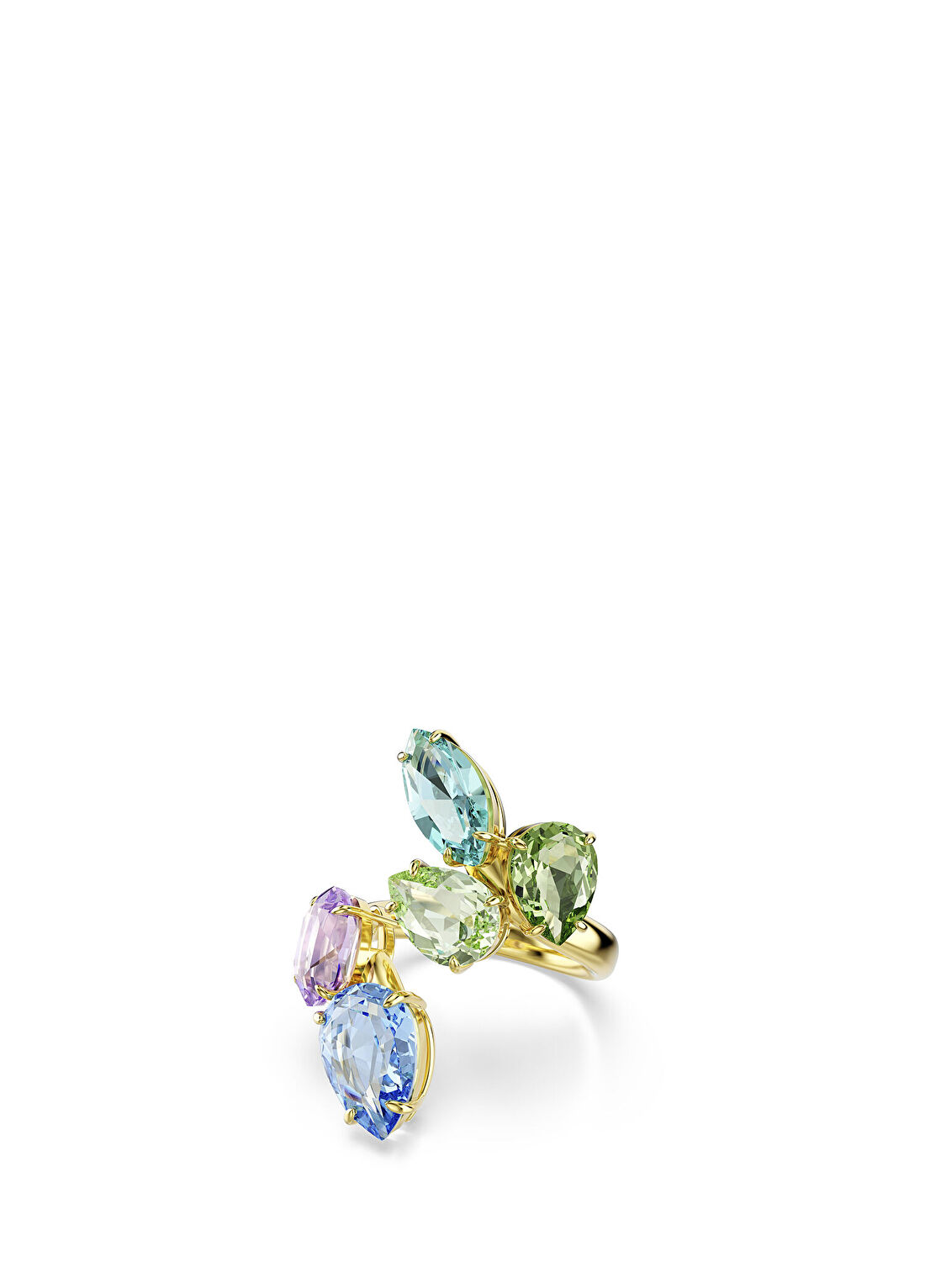 Swarovski Gema Altın Kaplama Kadın Motif Yüzük