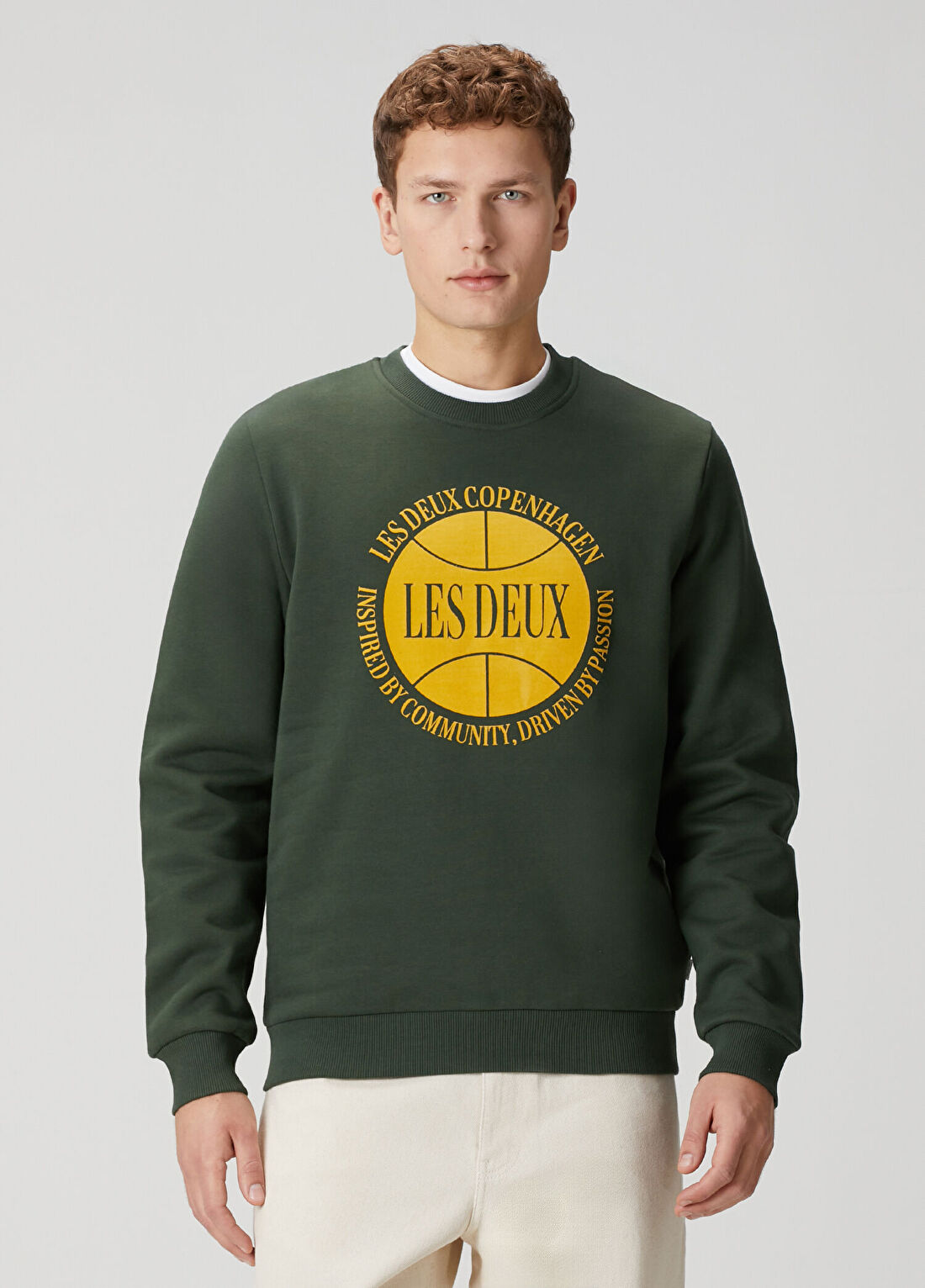 Les Deux Ben Basketball Koyu Yeşil Sweatshirt