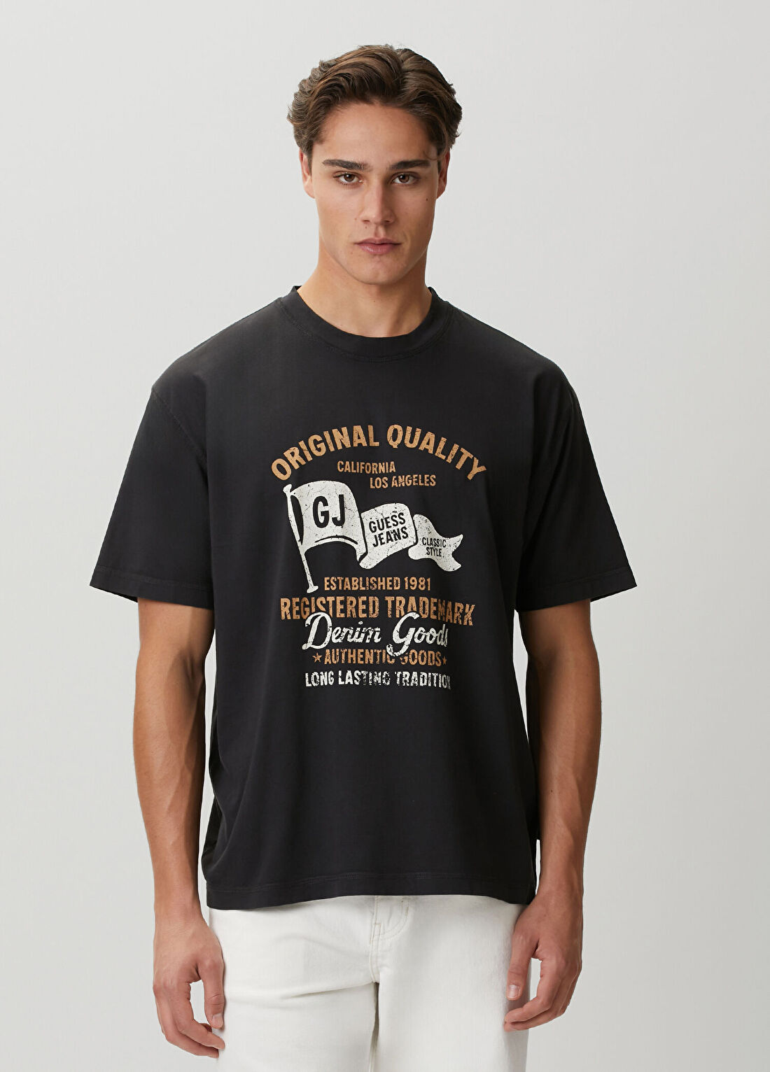 Guess Jeans Oversize Fit Siyah T-shirt
