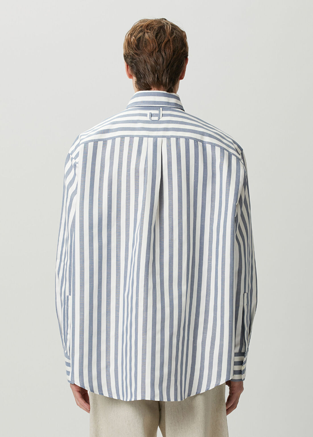 Jacquemus Mavi Beyaz Çizgi Desenli Gömlek görsel 4