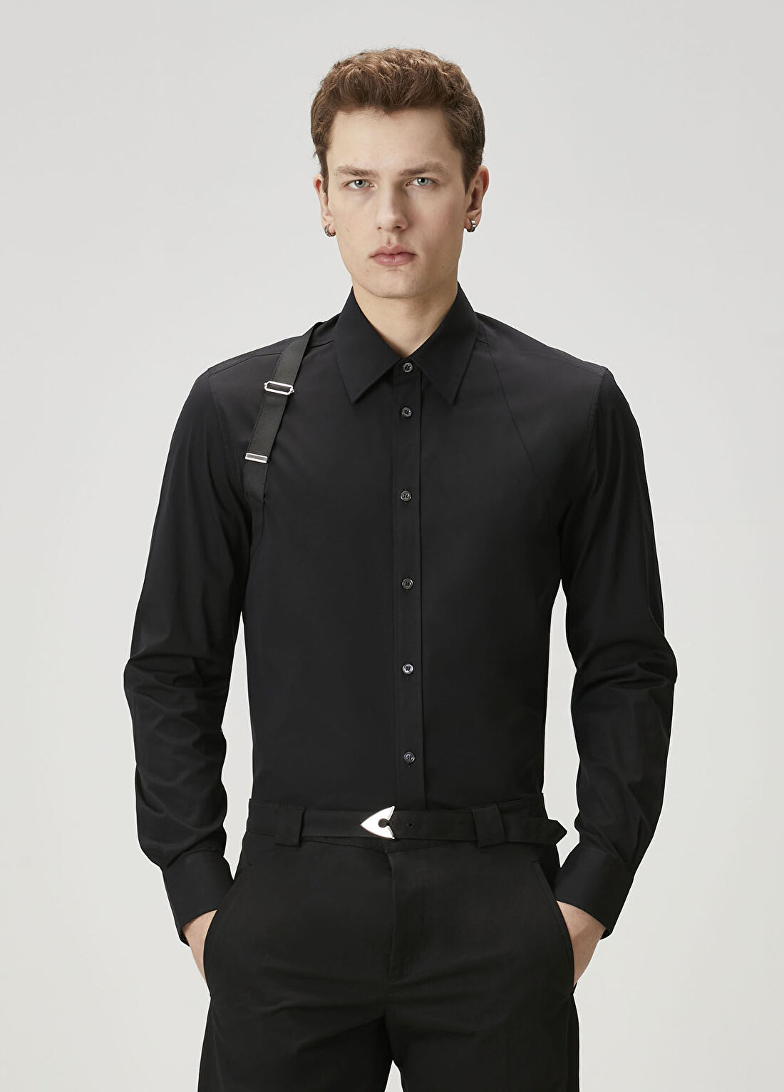 McQueen Harness Siyah Gömlek