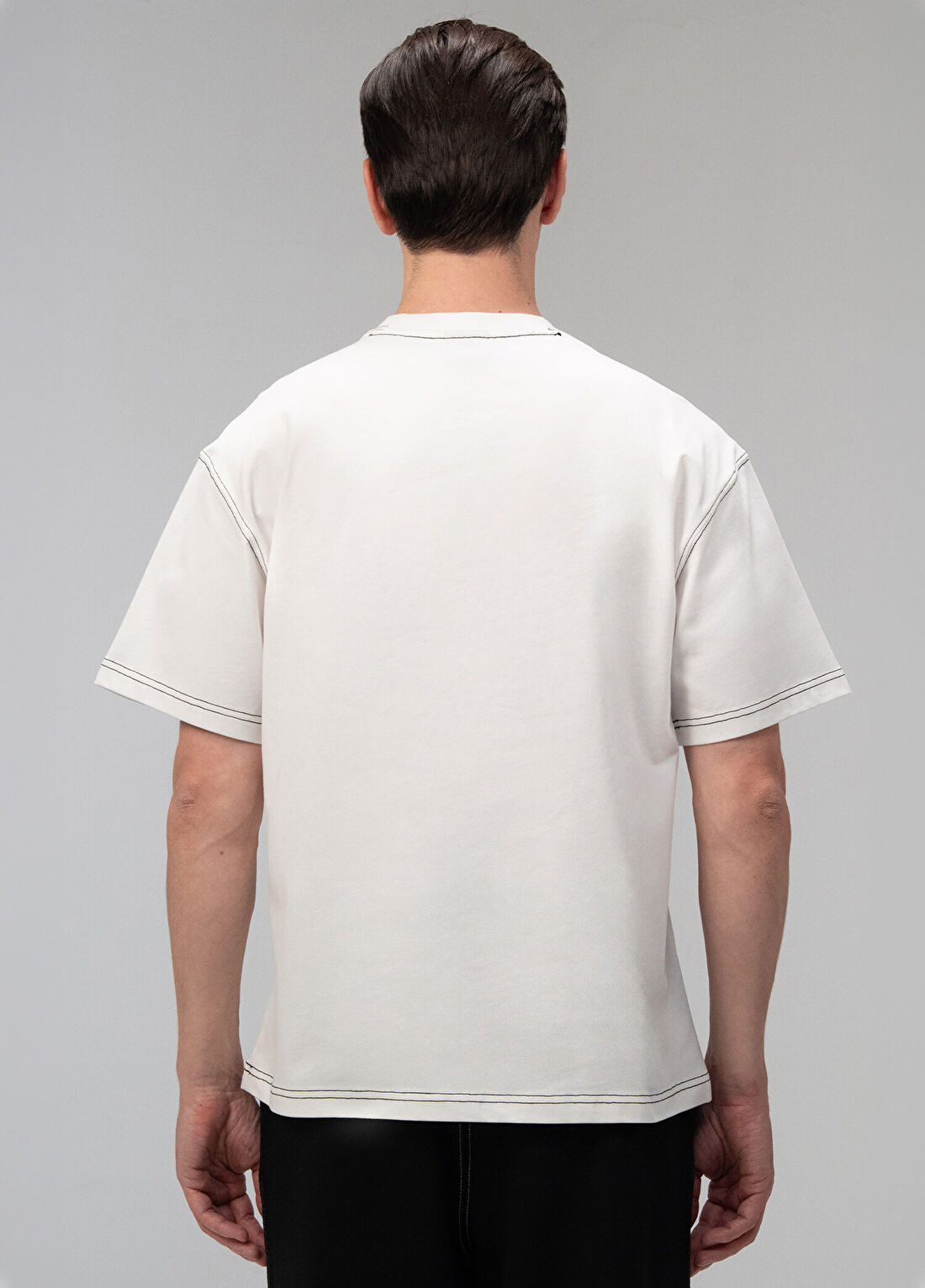 Everlast Dot Collection Comfort Fit Beyaz Pamuklu Kısa Kollu Erkek T-shirt görsel 4