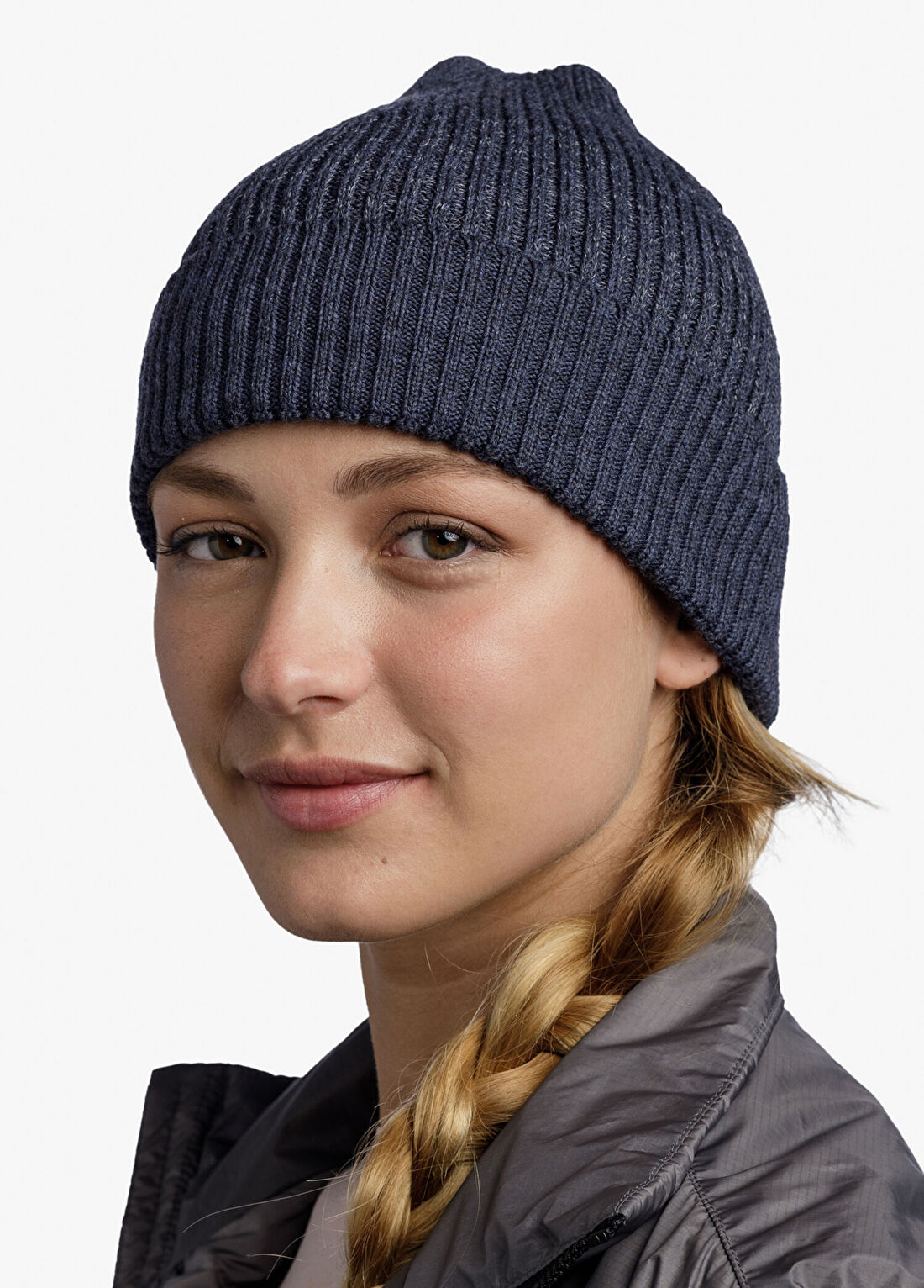 Buff Merino Active Solid Night Blue Unisex Bere görsel 3
