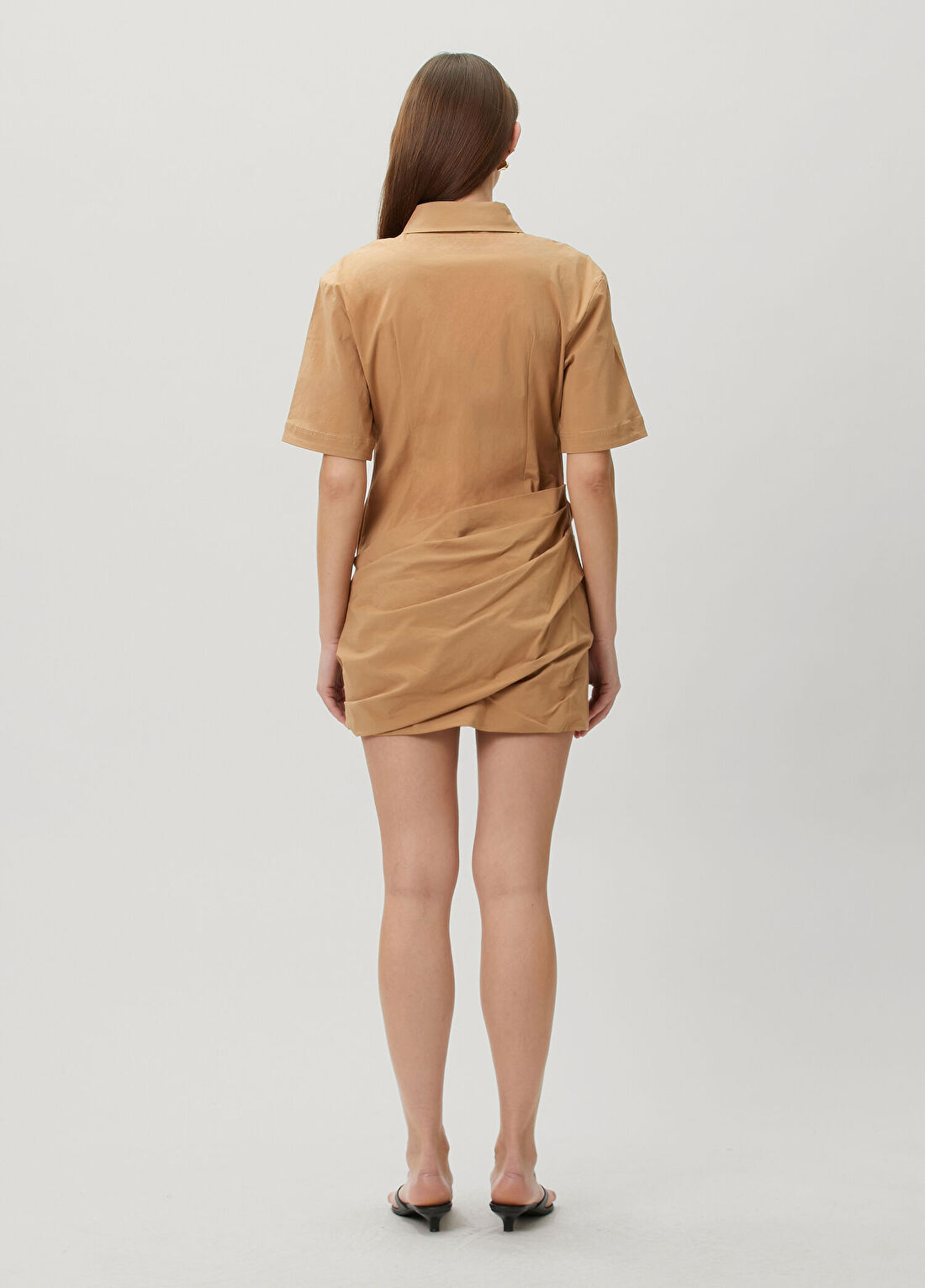 Significant Other Claire Camel Mini Elbise görsel 4