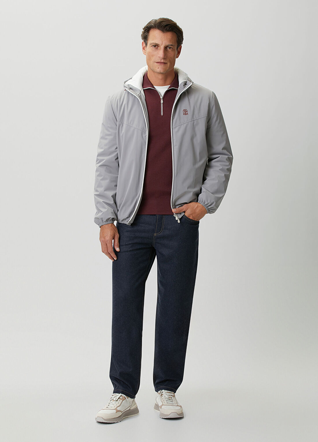 Brunello Cucinelli Lacivert Yün Jean Pantolon