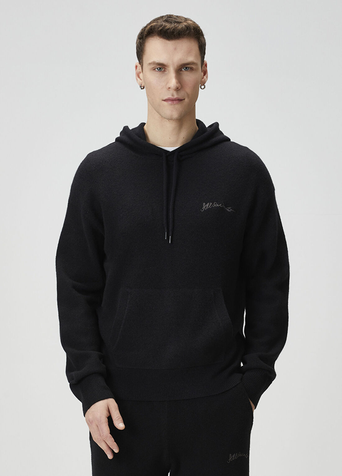 AllSaints Odessa Siyah Kapüşonlu Sweatshirt
