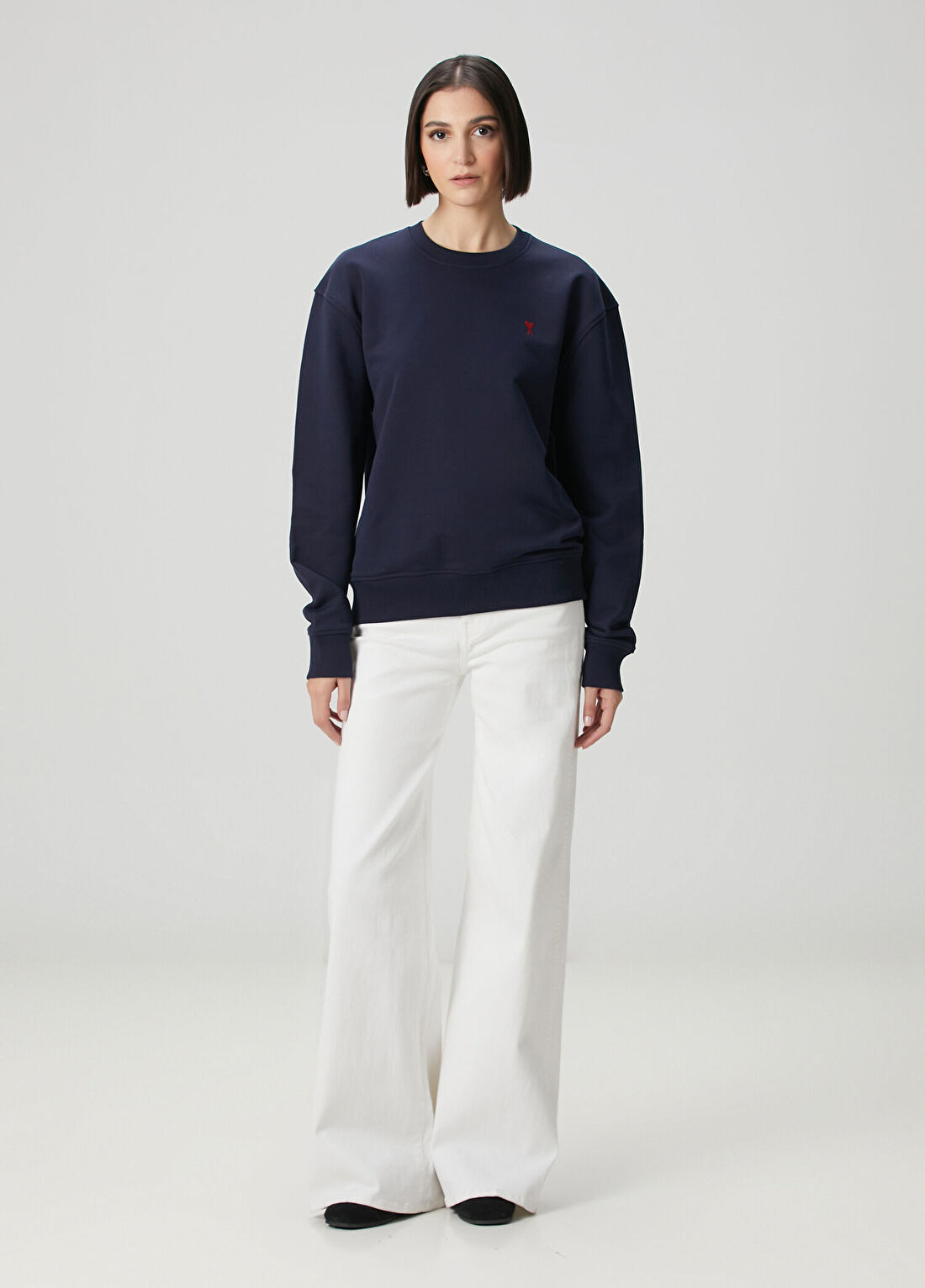 Ami Paris Lacivert Sweatshirt görsel 2