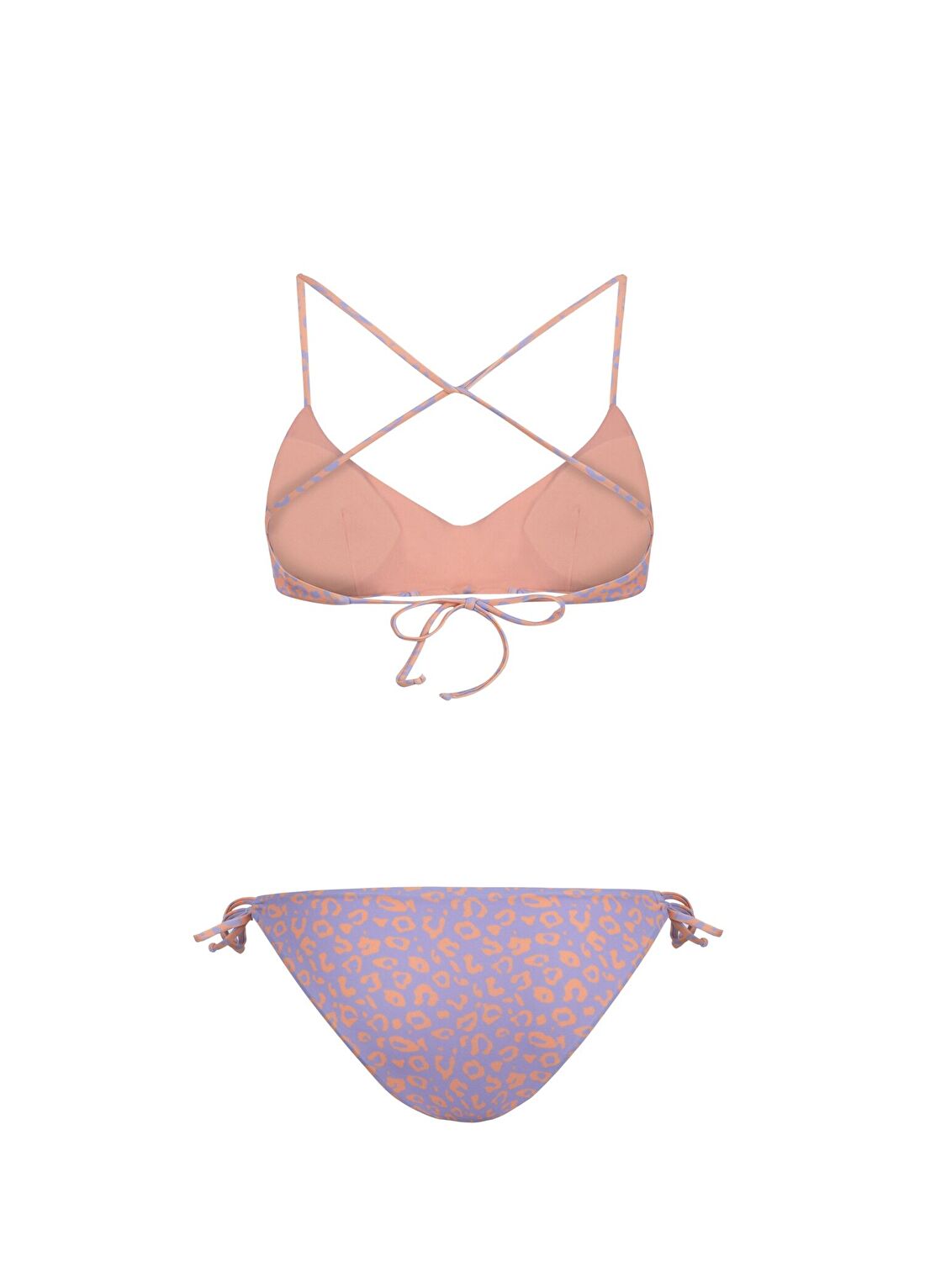 Peralina Elda Somon Leopar Desenli Bikini Takımı görsel 2