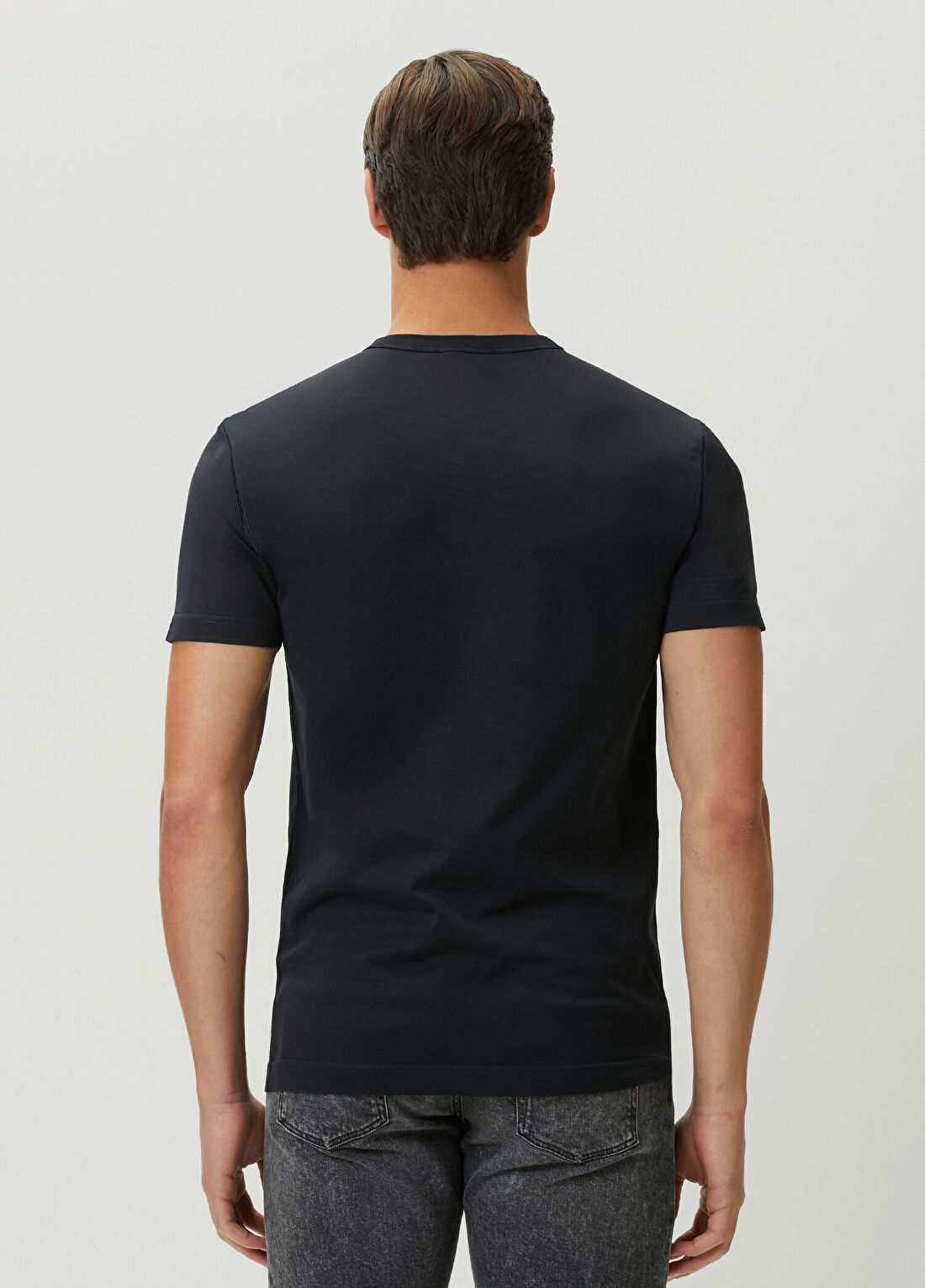 Dolce&Gabbana Lacivert Logo Detaylı T-shirt görsel 4