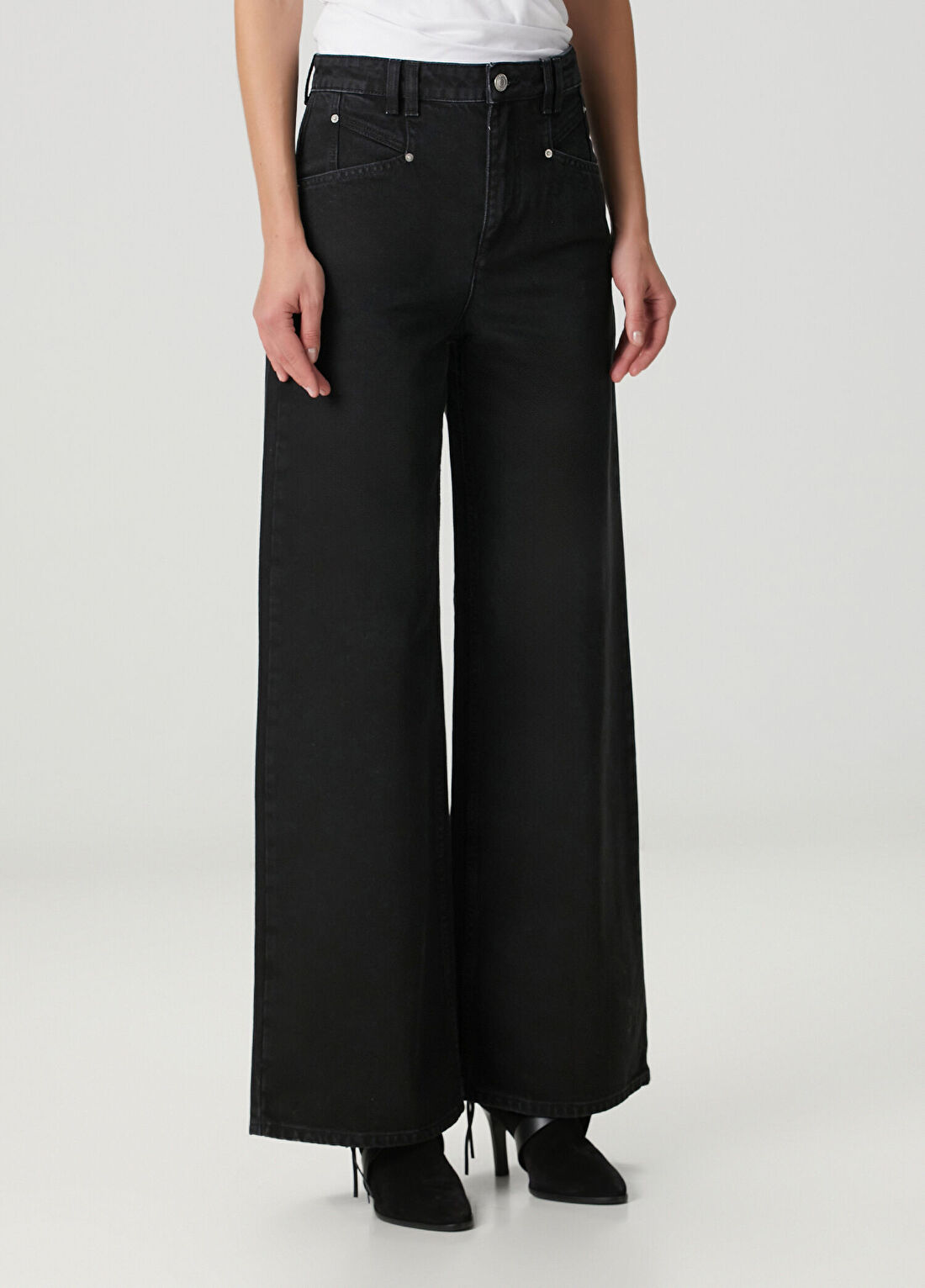 Isabel Marant Lemony Siyah Jean Pantolon görsel 3