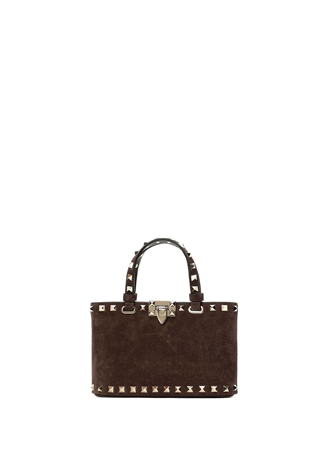 Valentino Garavani Rockstud Mini Kahverengi Kadın Süet Çanta