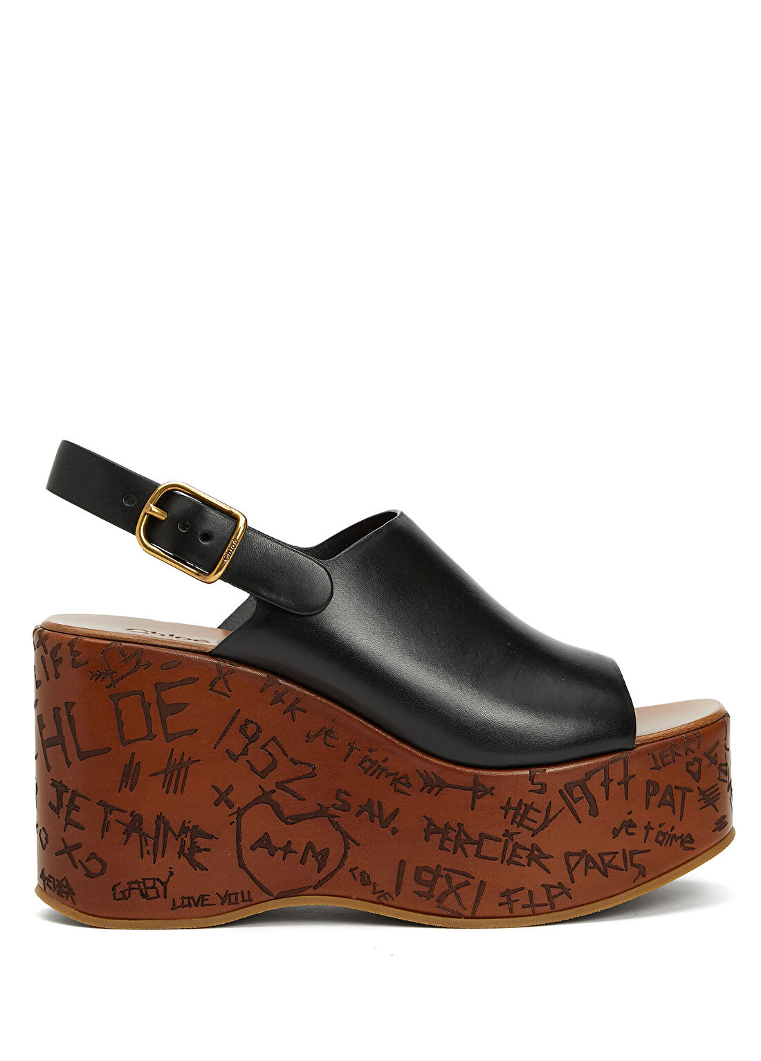 Chloe Siyah Kadın Deri Espadril