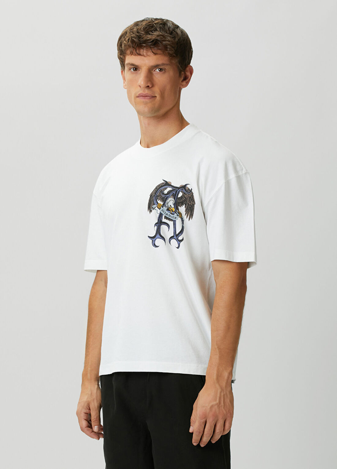 AllSaints Raptour Beyaz Oversized T-shirt görsel 3