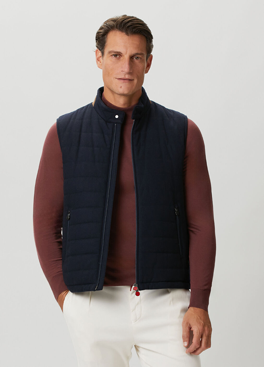Kiton Lacivert Kaşmir Yelek