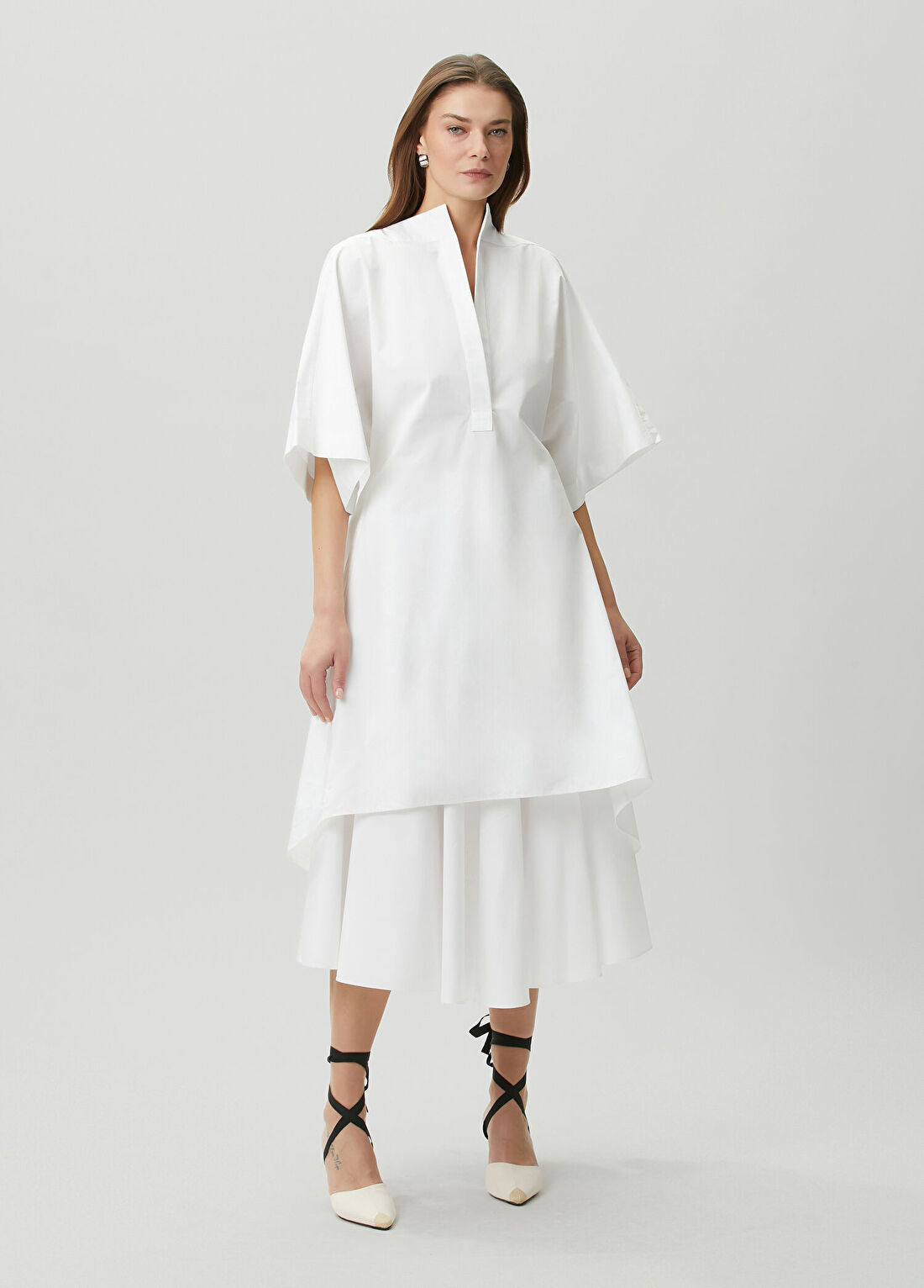 Jacquemus Beyaz Tunik Elbise görsel 2