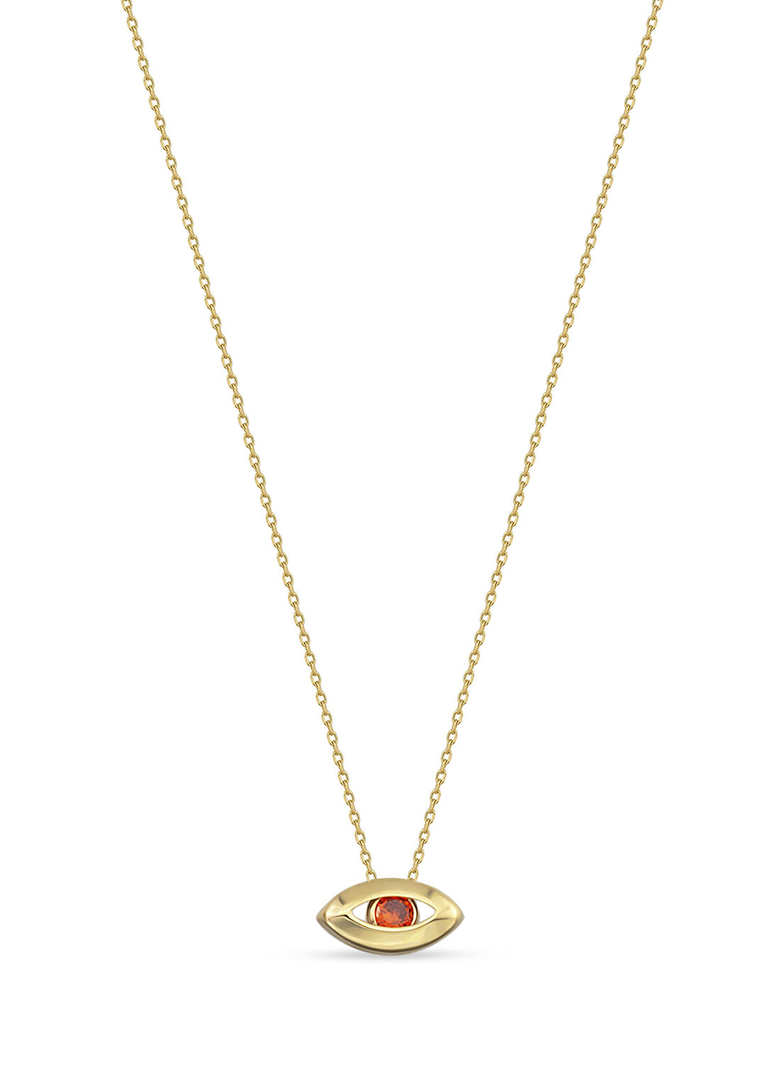 Orena Jewelry Ruby Eye Taşlı 14 Ayar Altın Kadın Kolye