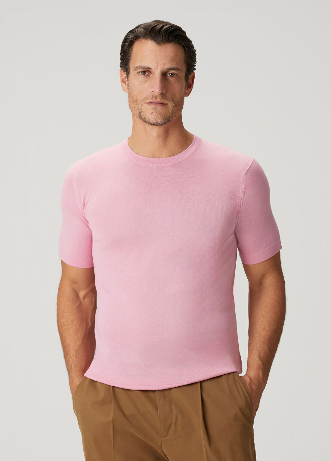 John Smedley Lorca Pembe Basic T-shirt