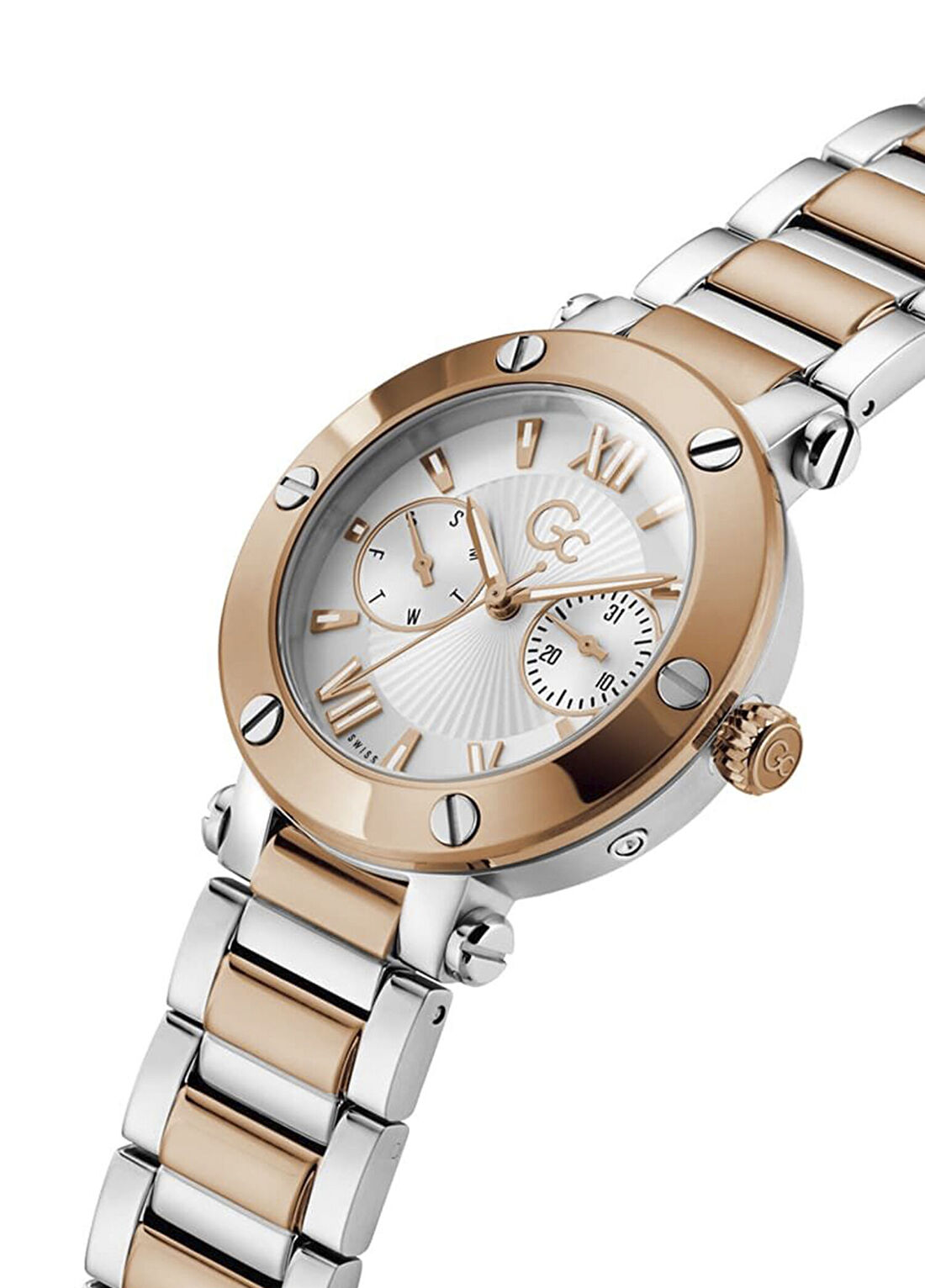 GCZ48002L1MF Aura Rose Gold Metalik Gri Çelik Kadın Kol Saati görsel 4