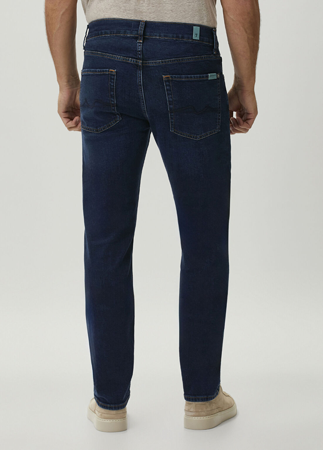 7 For All Mankind The Straight Indigo Jean Pantolon görsel 3
