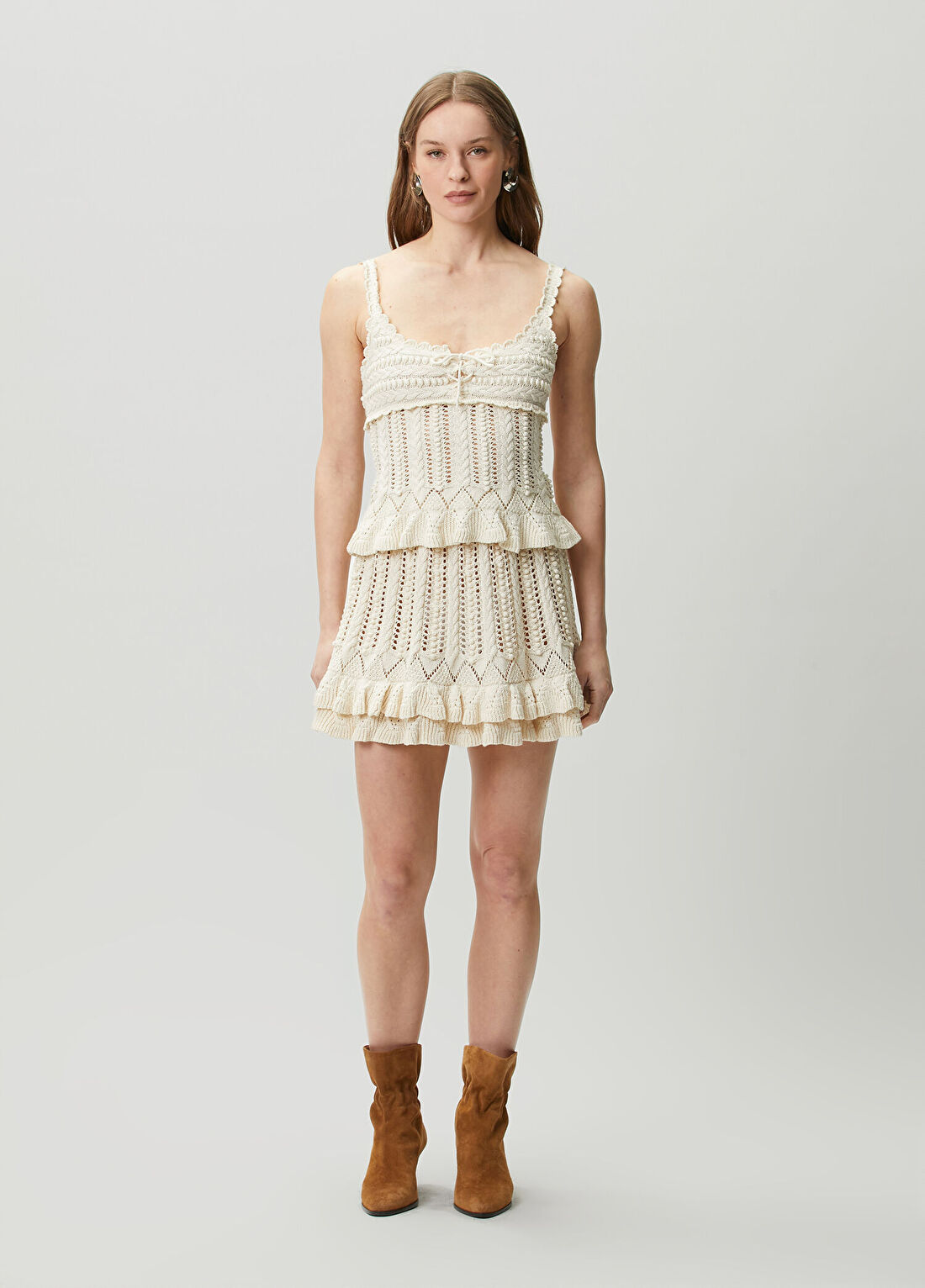 Marant Etoile Nelle Ekru Mini Etek