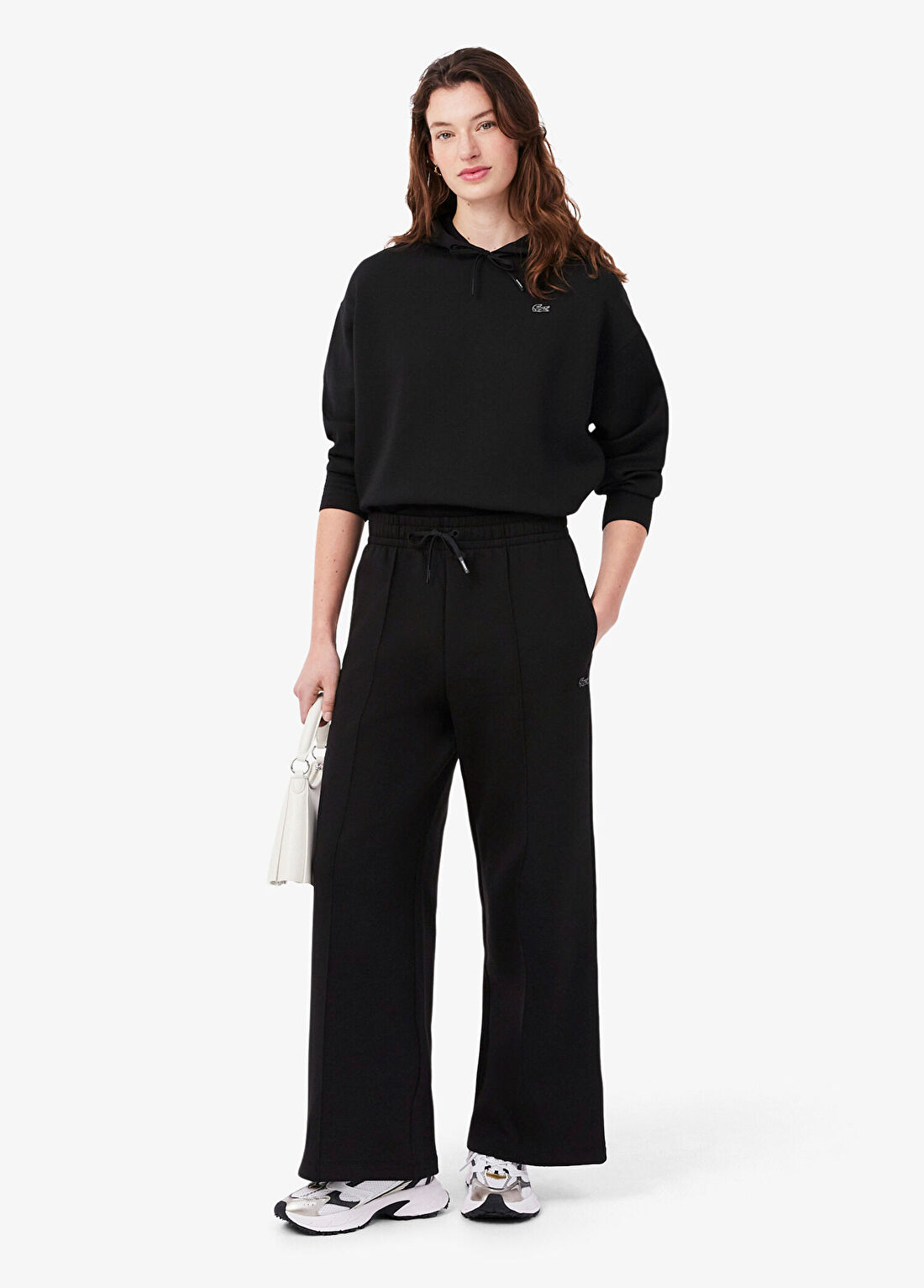 Lacoste Siyah Wide Leg Kadın Eşofman Altı