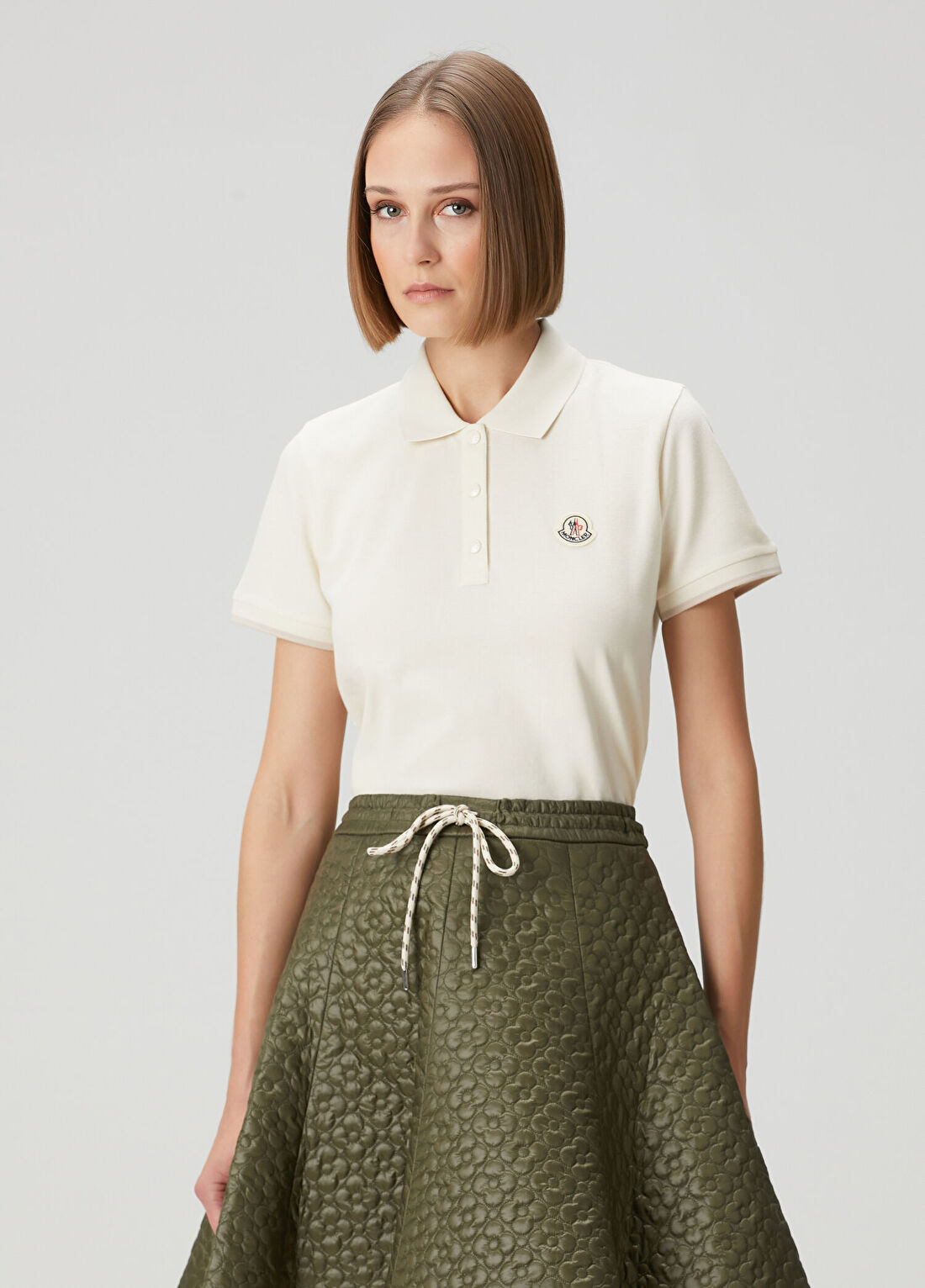 Moncler Ekru Polo T-shirt