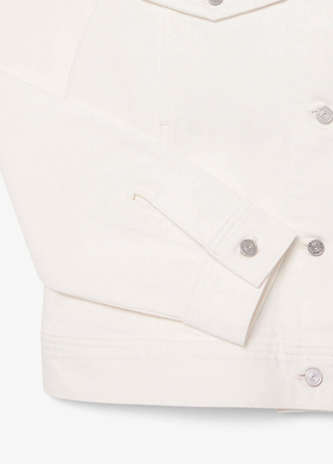 Lacoste Beyaz Pamuklu Fitted Kadın Denim Ceket görsel 3