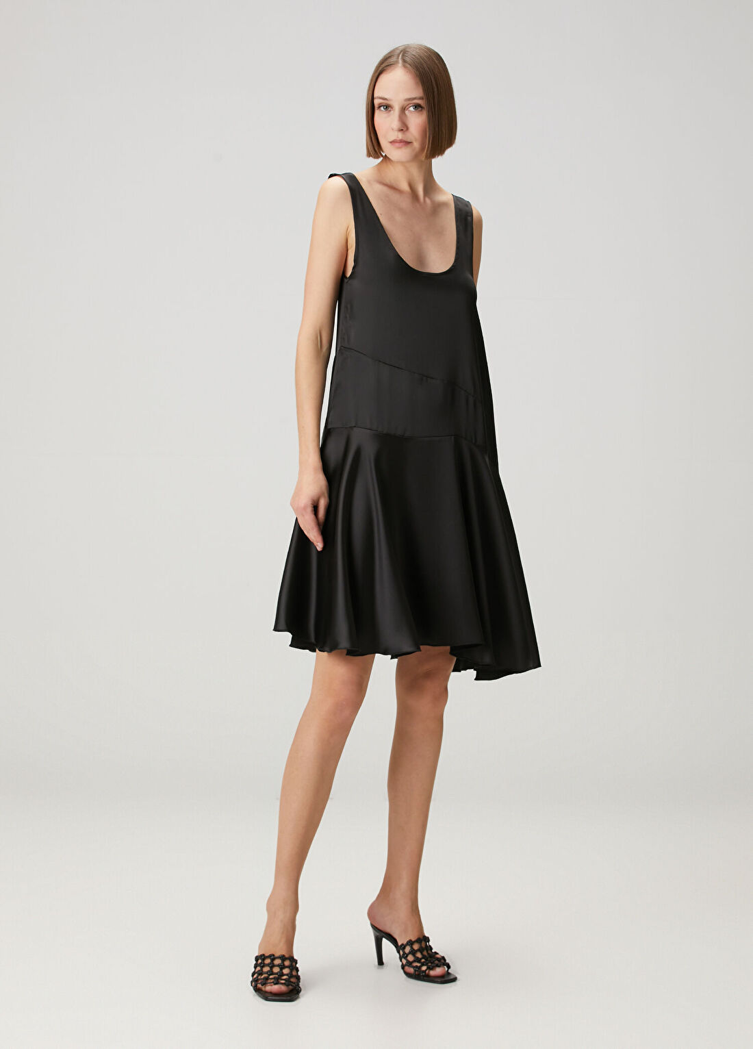 Studio Cut Siyah Midi Elbise