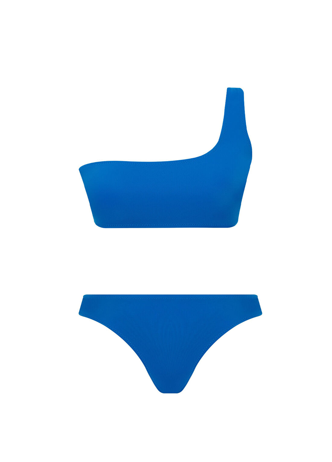 Haracci Auretta Econyl Tek Omuzlu Brazilian Mavi Kadın Bikini Takımı