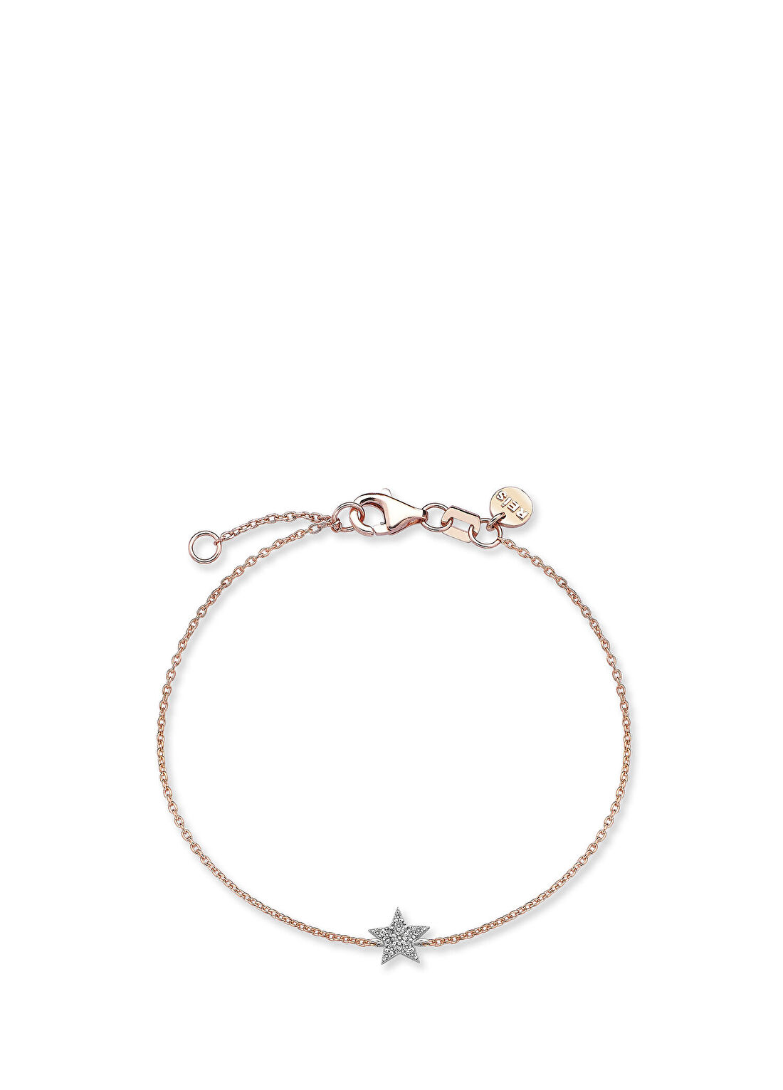Reis Kuyumculuk Yıldız Rose Gold 14 Ayar Altın Kadın Pırlanta Bileklik