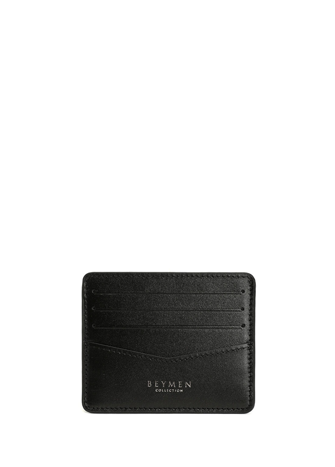 Beymen Collection Siyah V Girişli Erkek Deri Kartlık