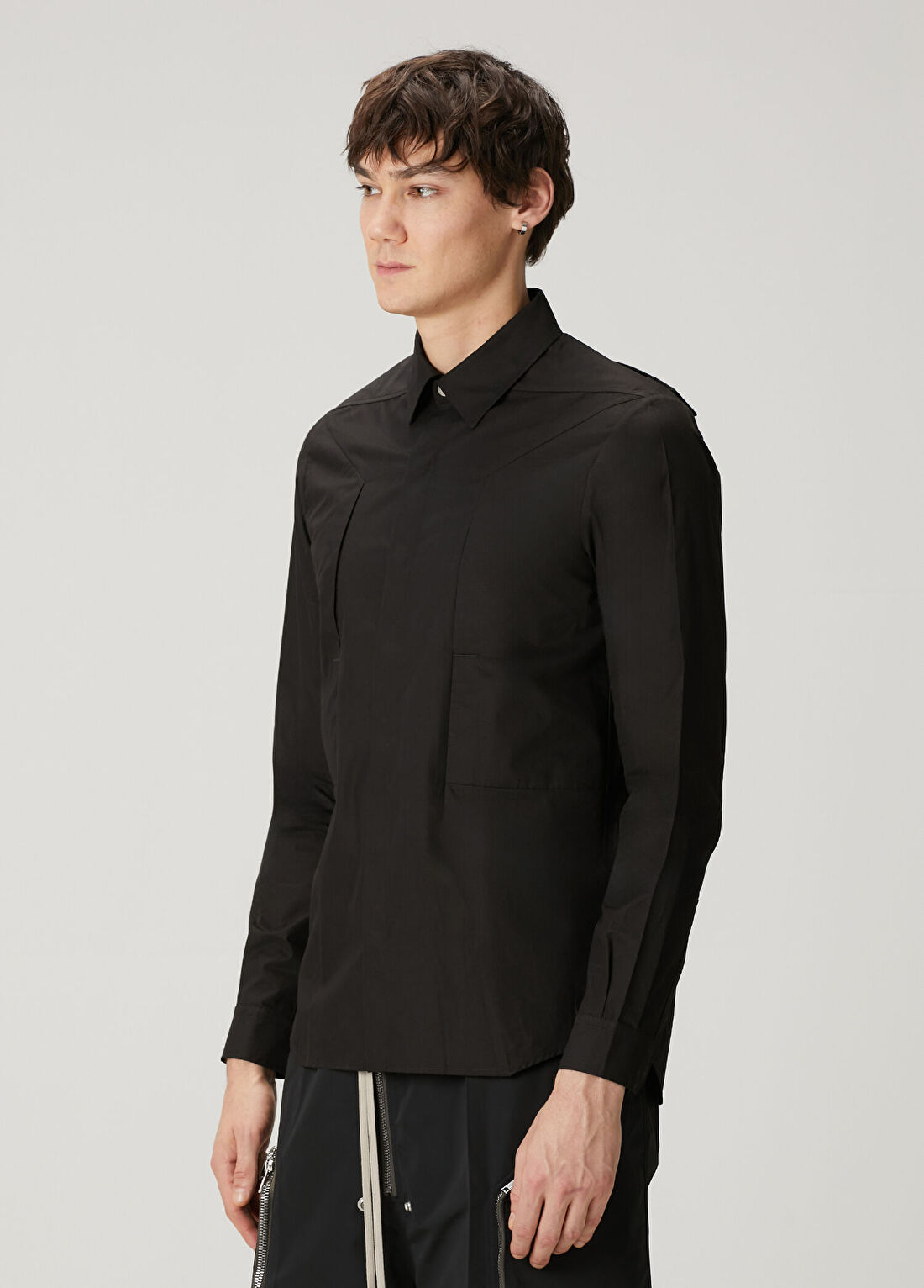 Rick Owens Siyah Dış Gömlek görsel 3